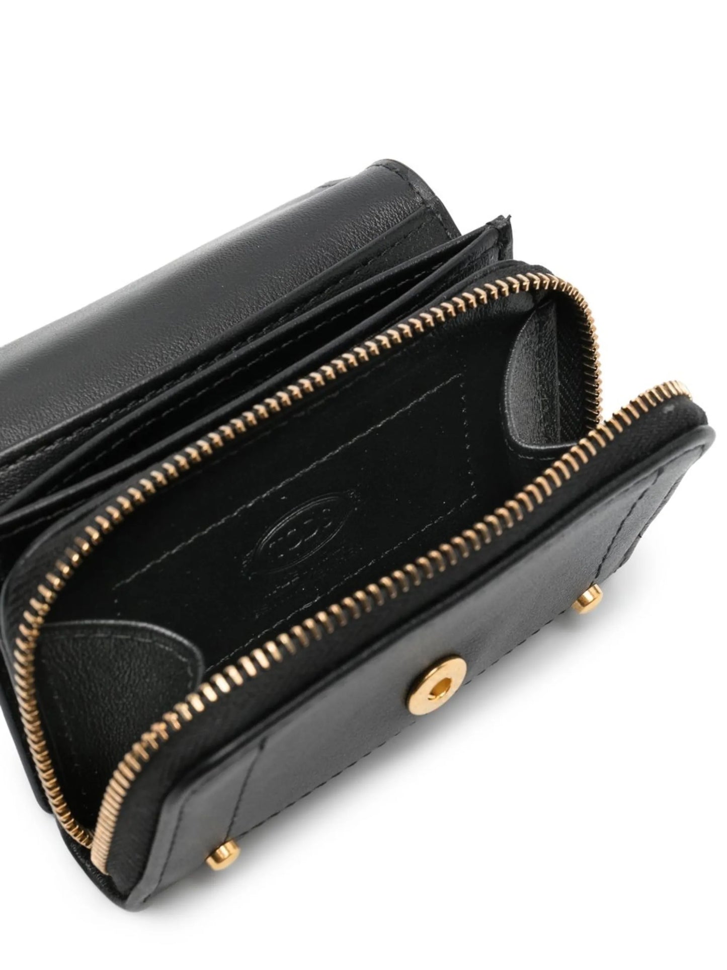 logo-plaque leather purse