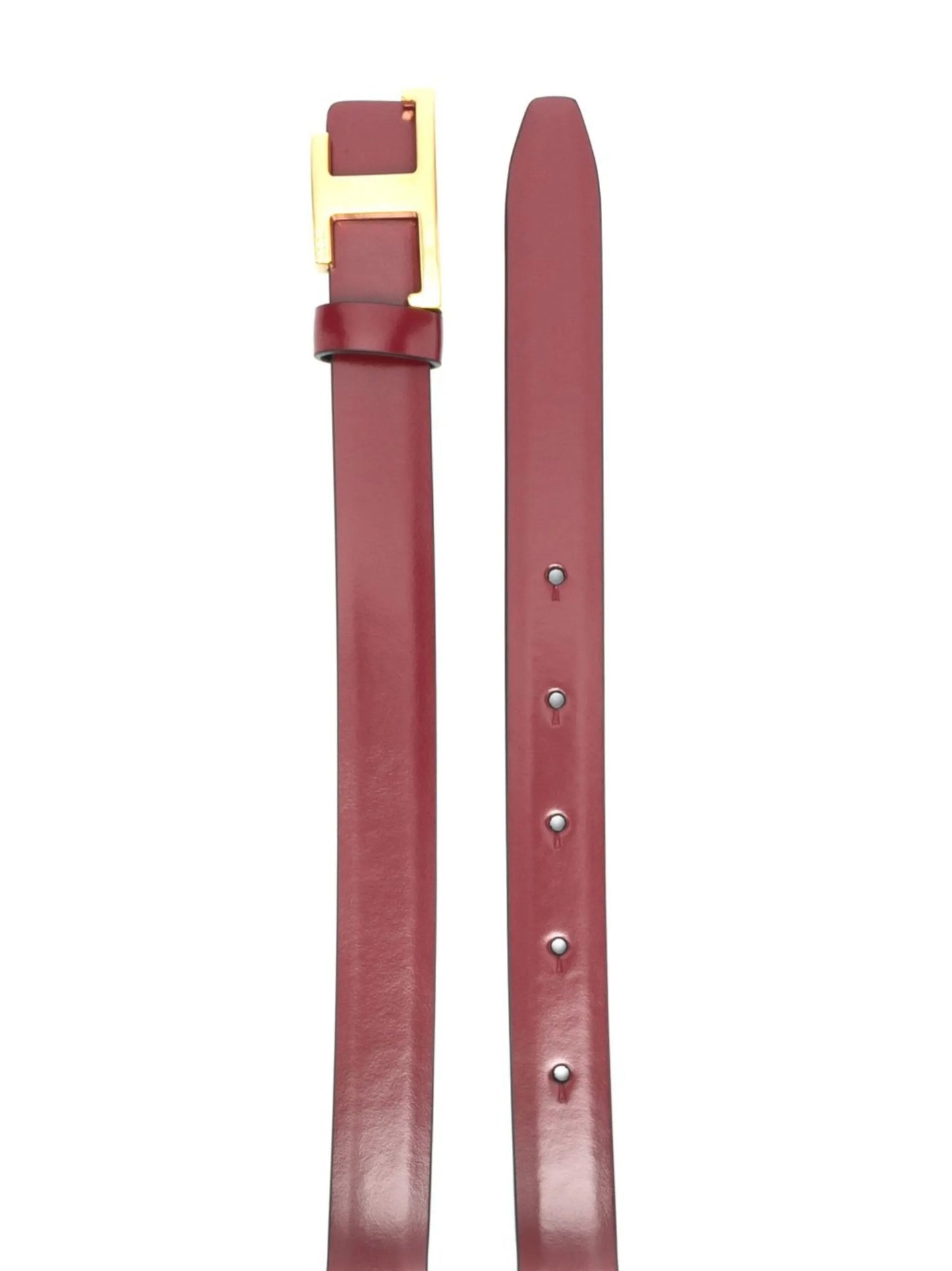 reversible logo-plaque belt