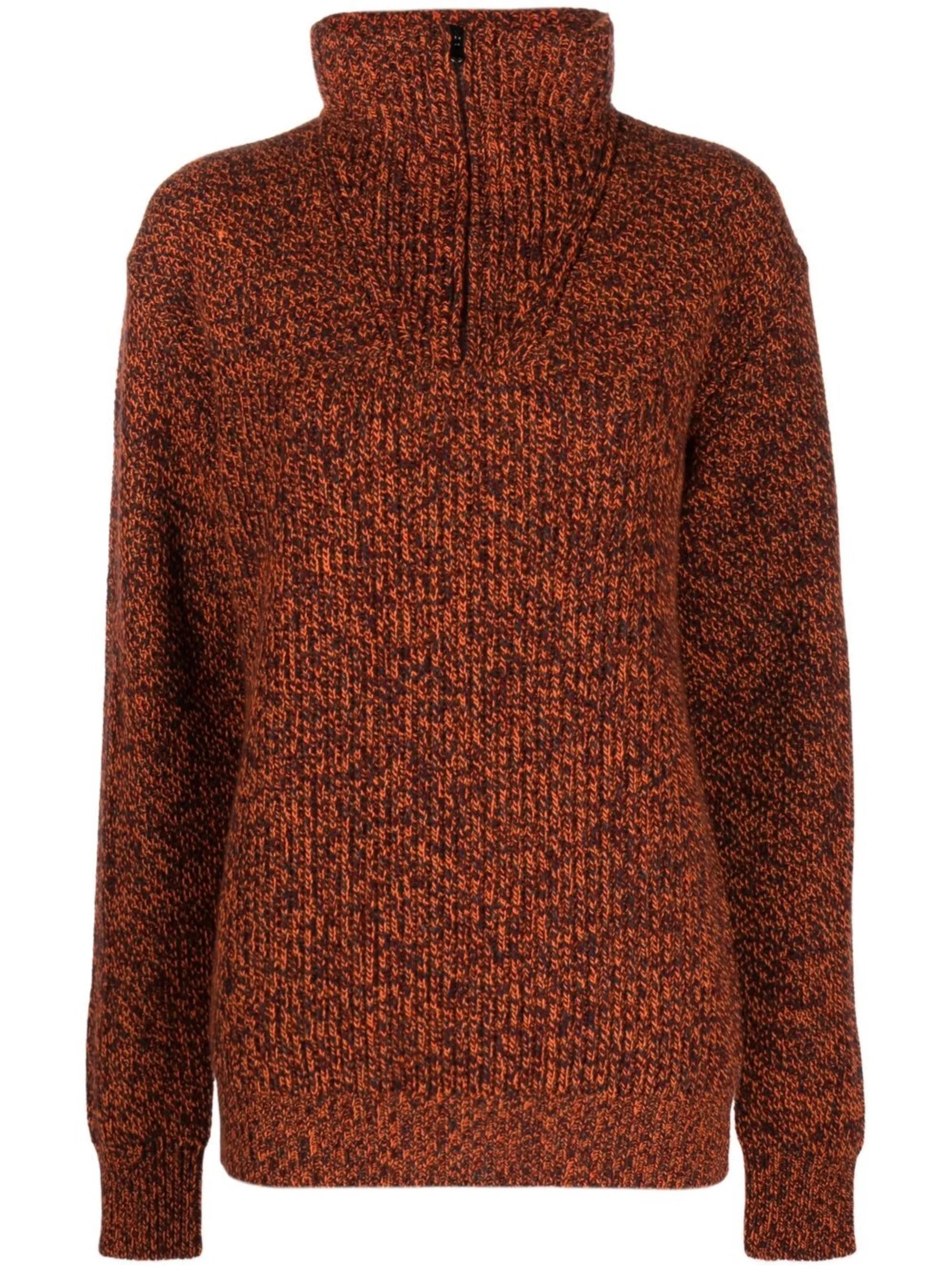 half-zip cashmere jumper