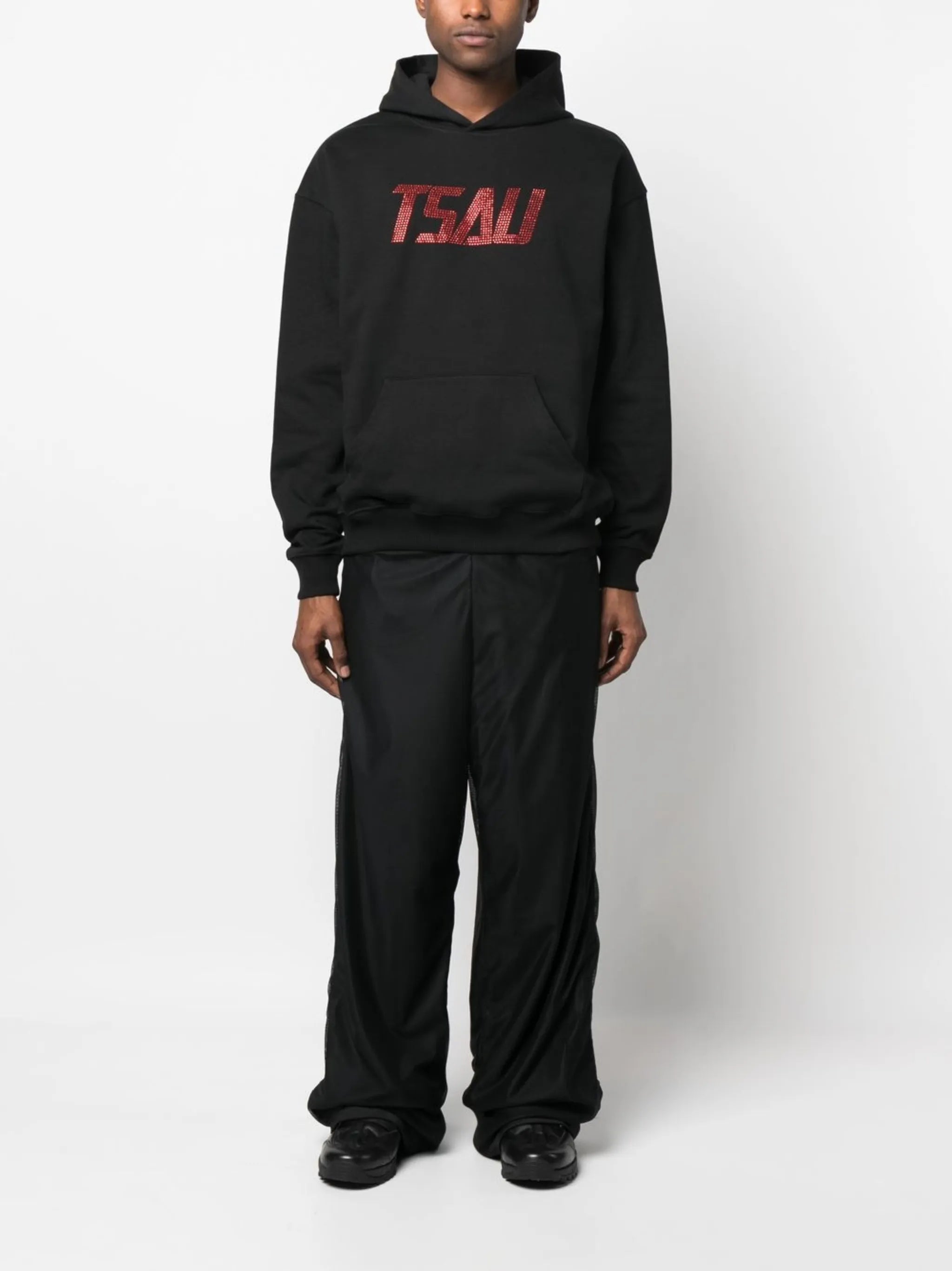 crystal-logo embellishment hoodie