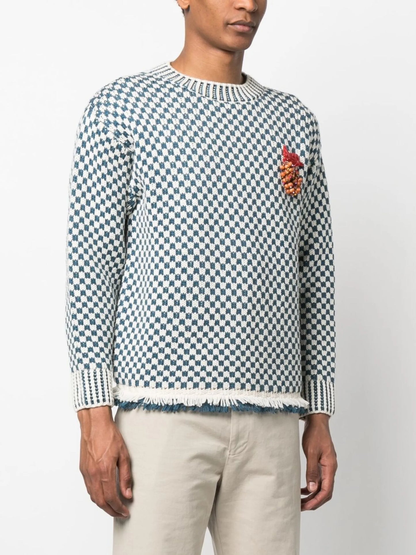 Talsi checkerboard-pattern sweater