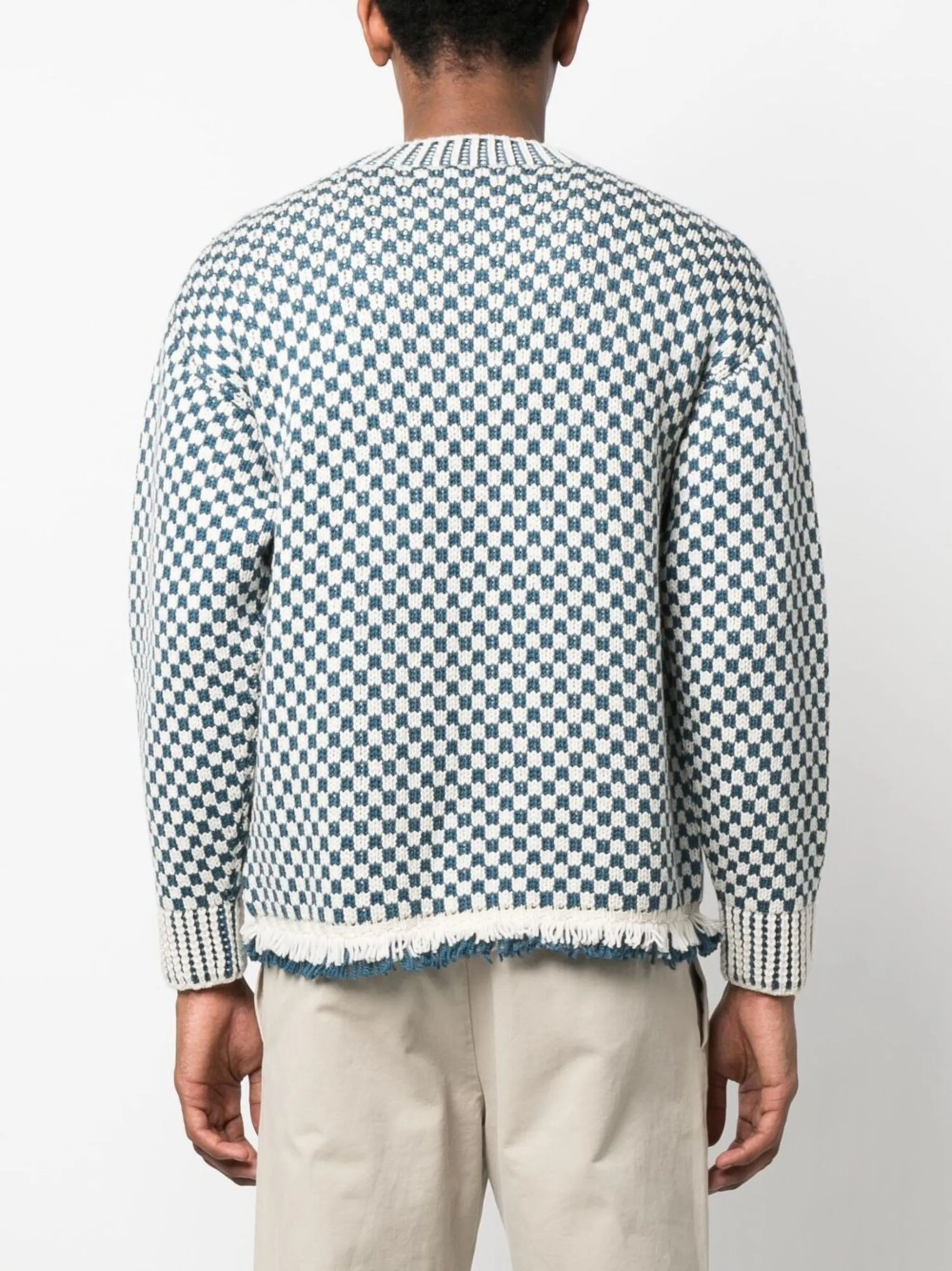 Talsi checkerboard-pattern sweater