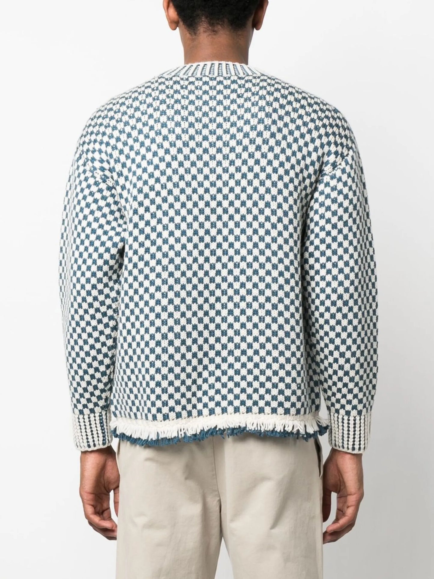 Talsi checkerboard-pattern sweater