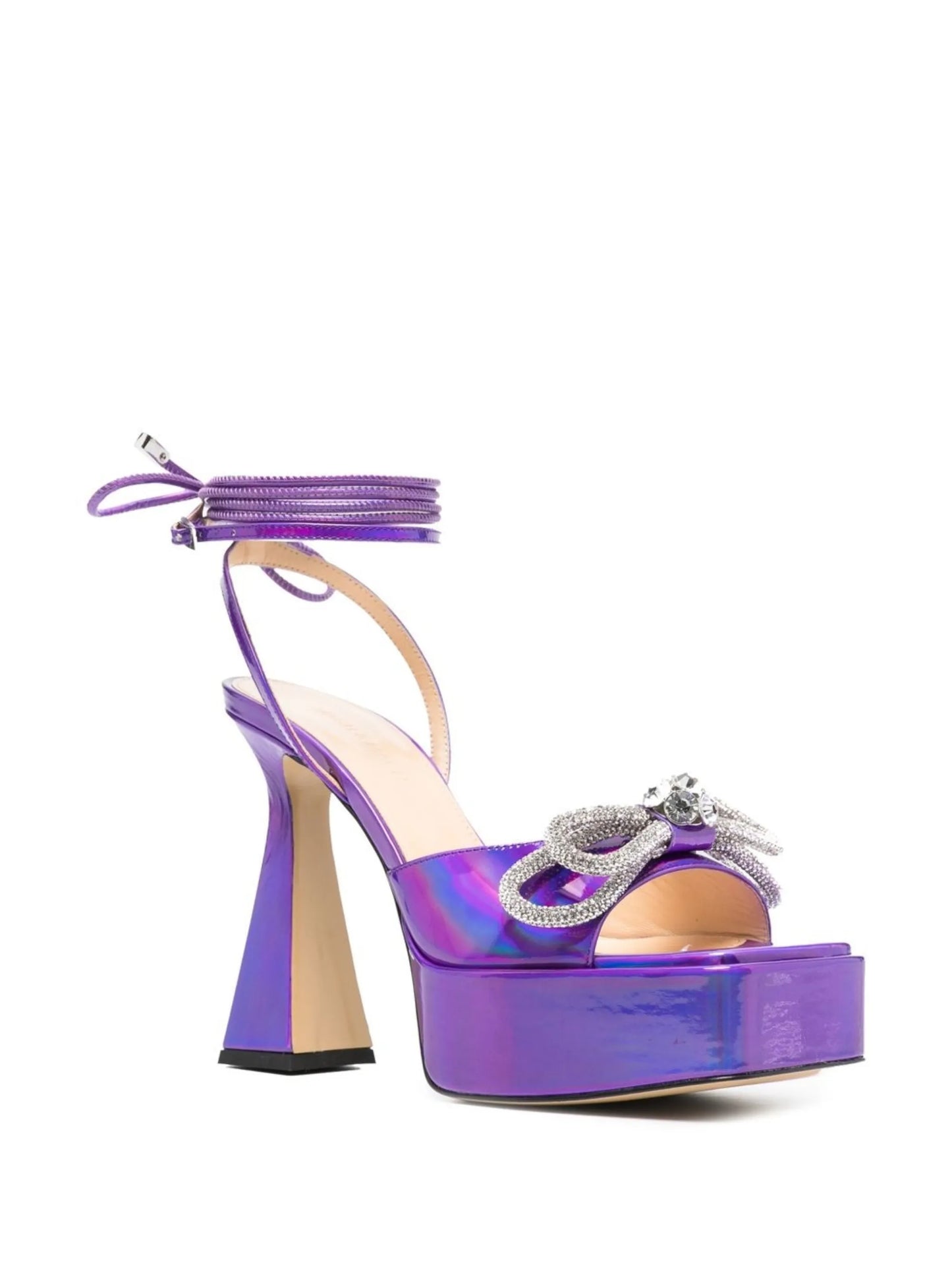 Double Bow 140mm platform sandals