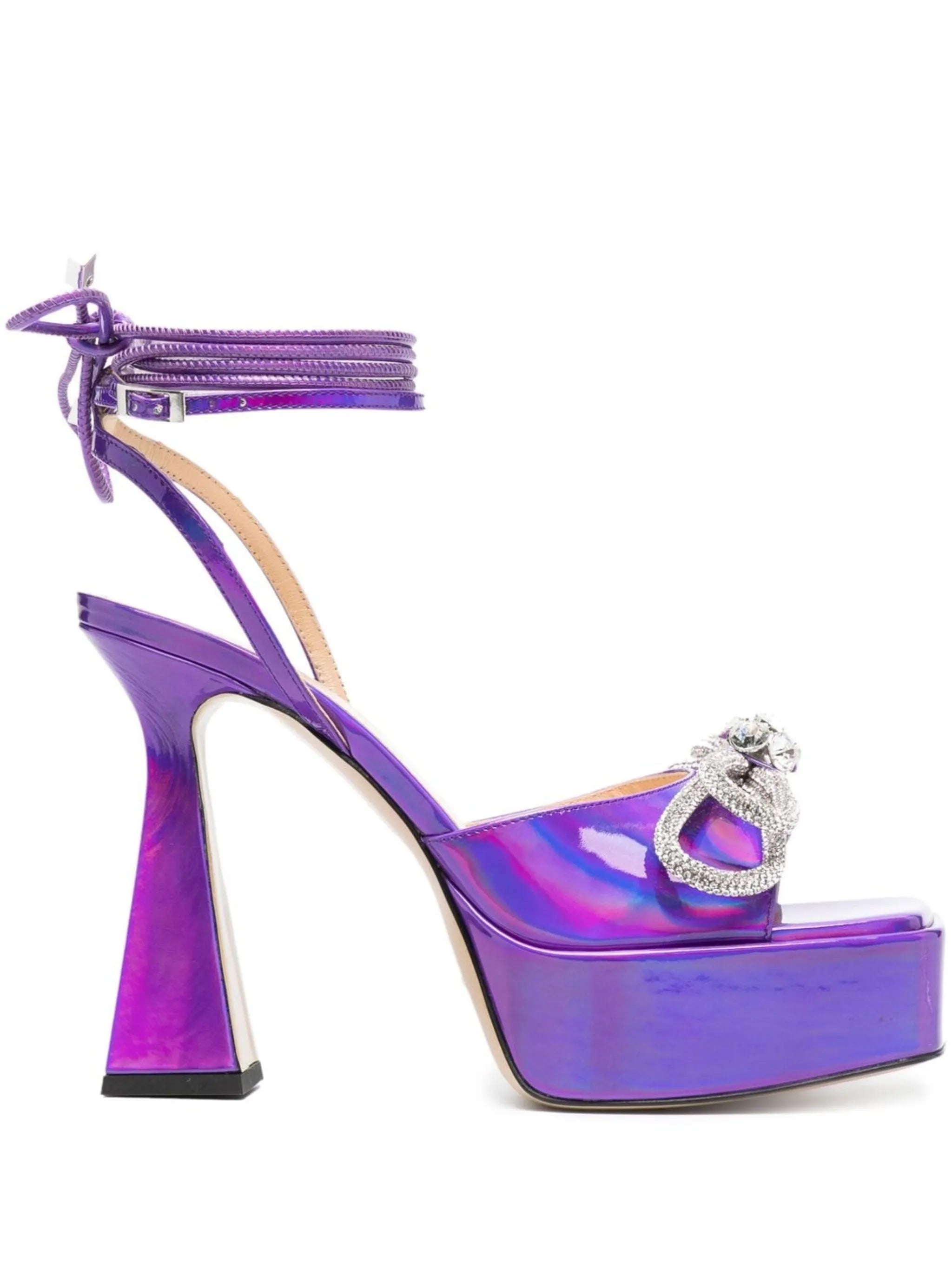 Double Bow 140mm platform sandals