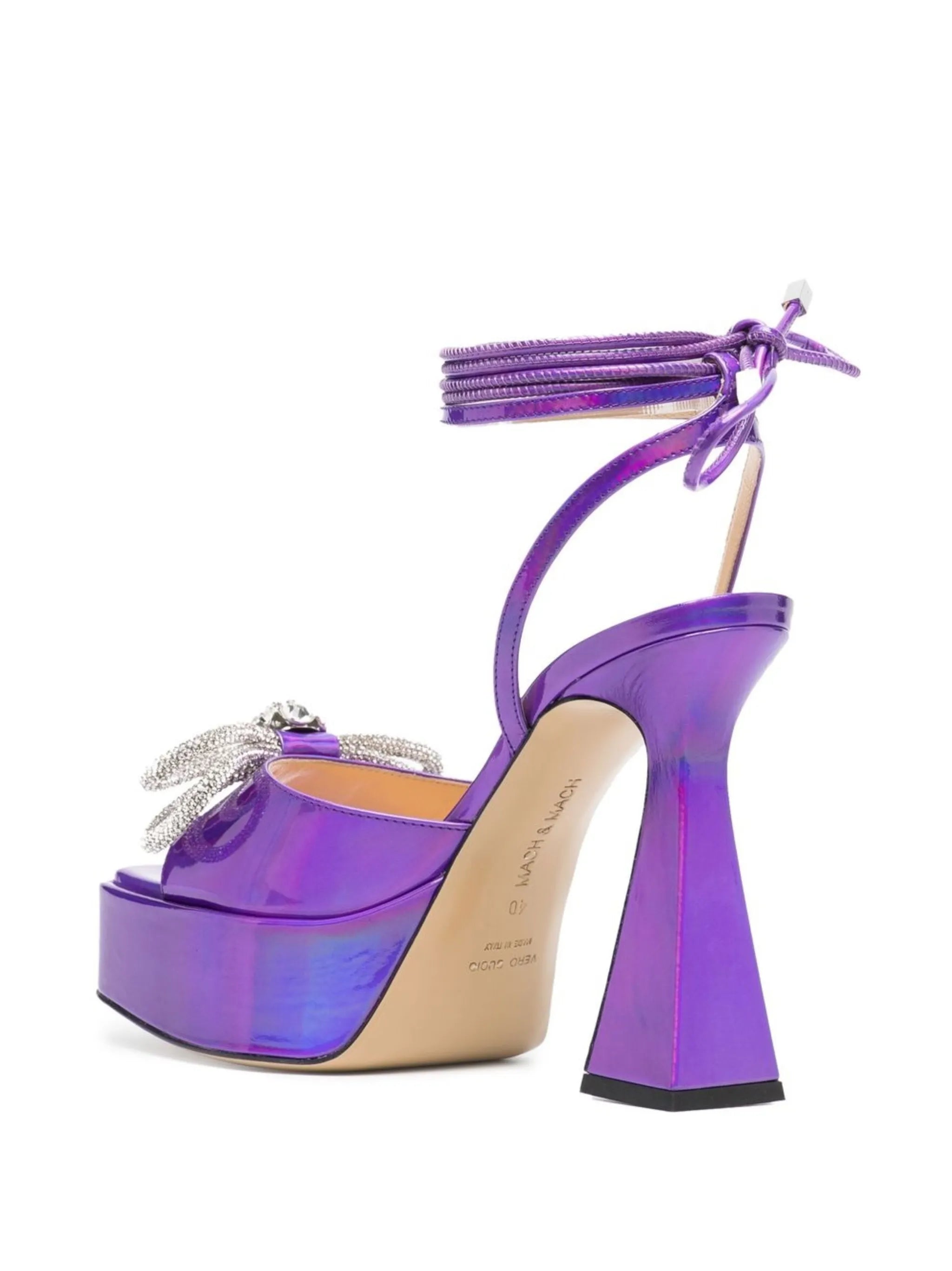 Double Bow 140mm platform sandals