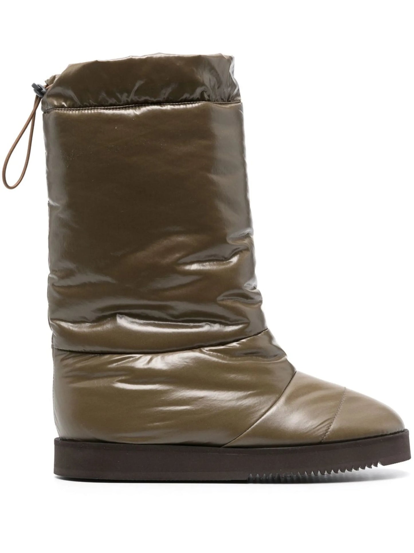 drawstring-ankle padded boots
