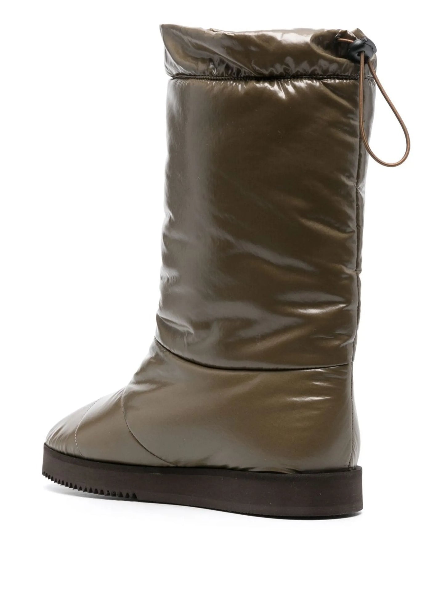 drawstring-ankle padded boots