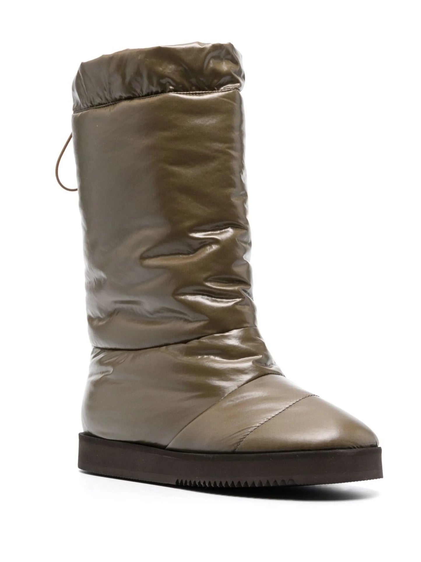 drawstring-ankle padded boots