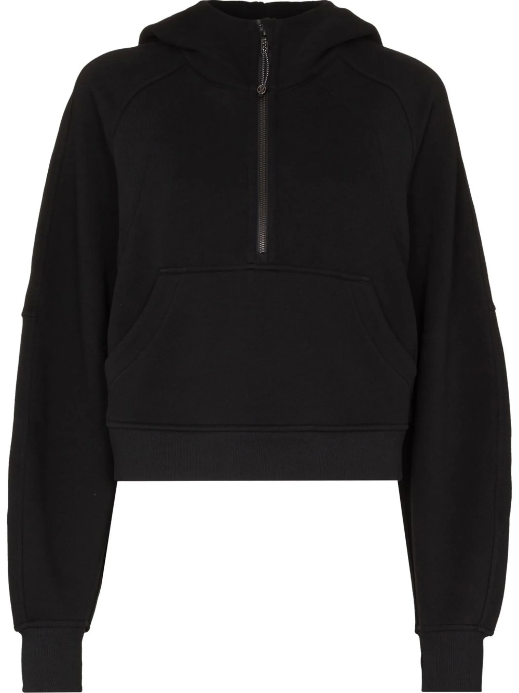 oversized cropped scuba hoodie