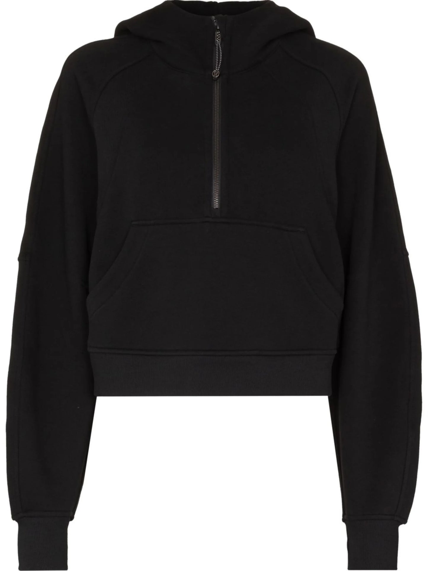 oversized cropped scuba hoodie