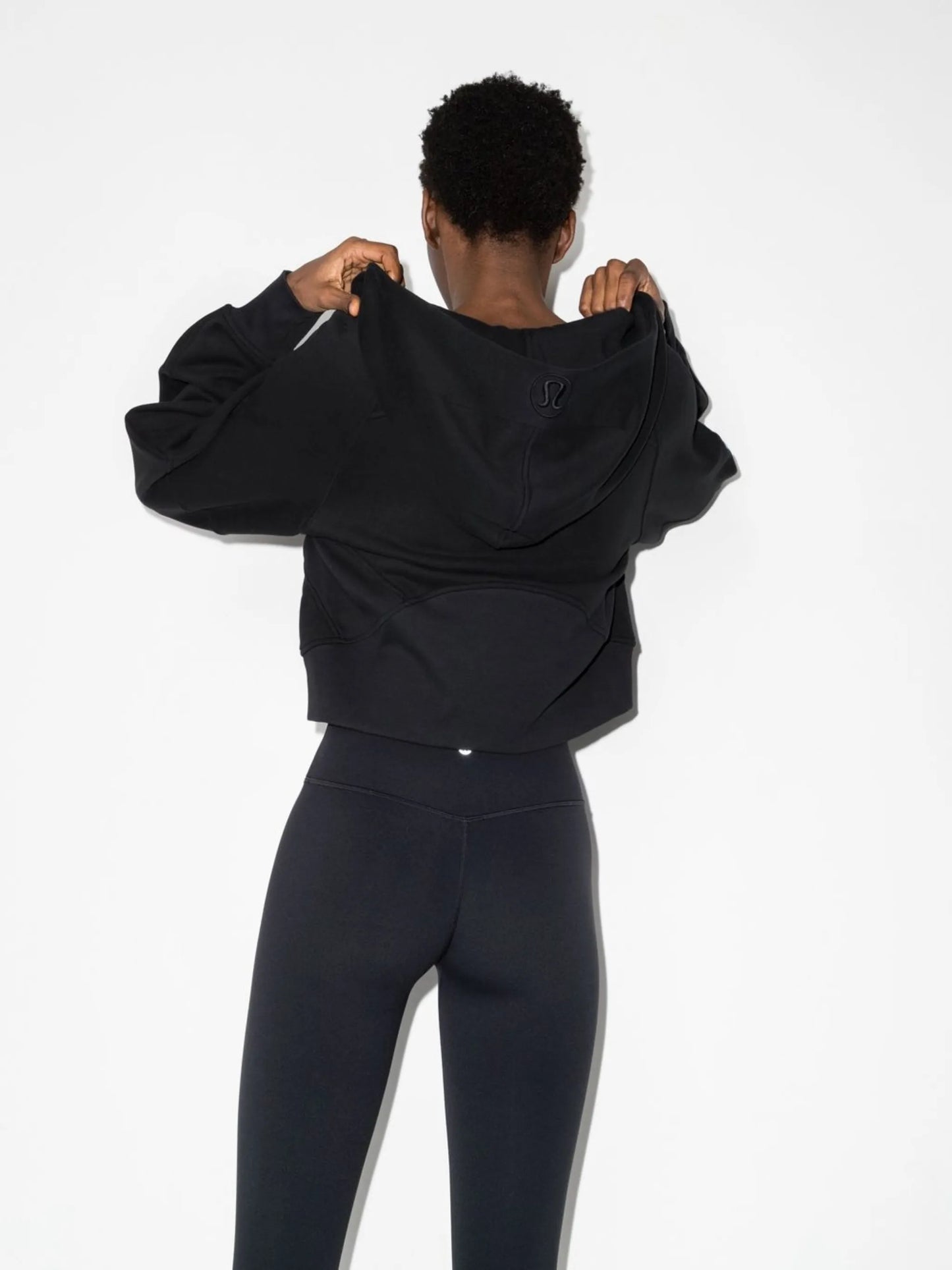 oversized cropped scuba hoodie