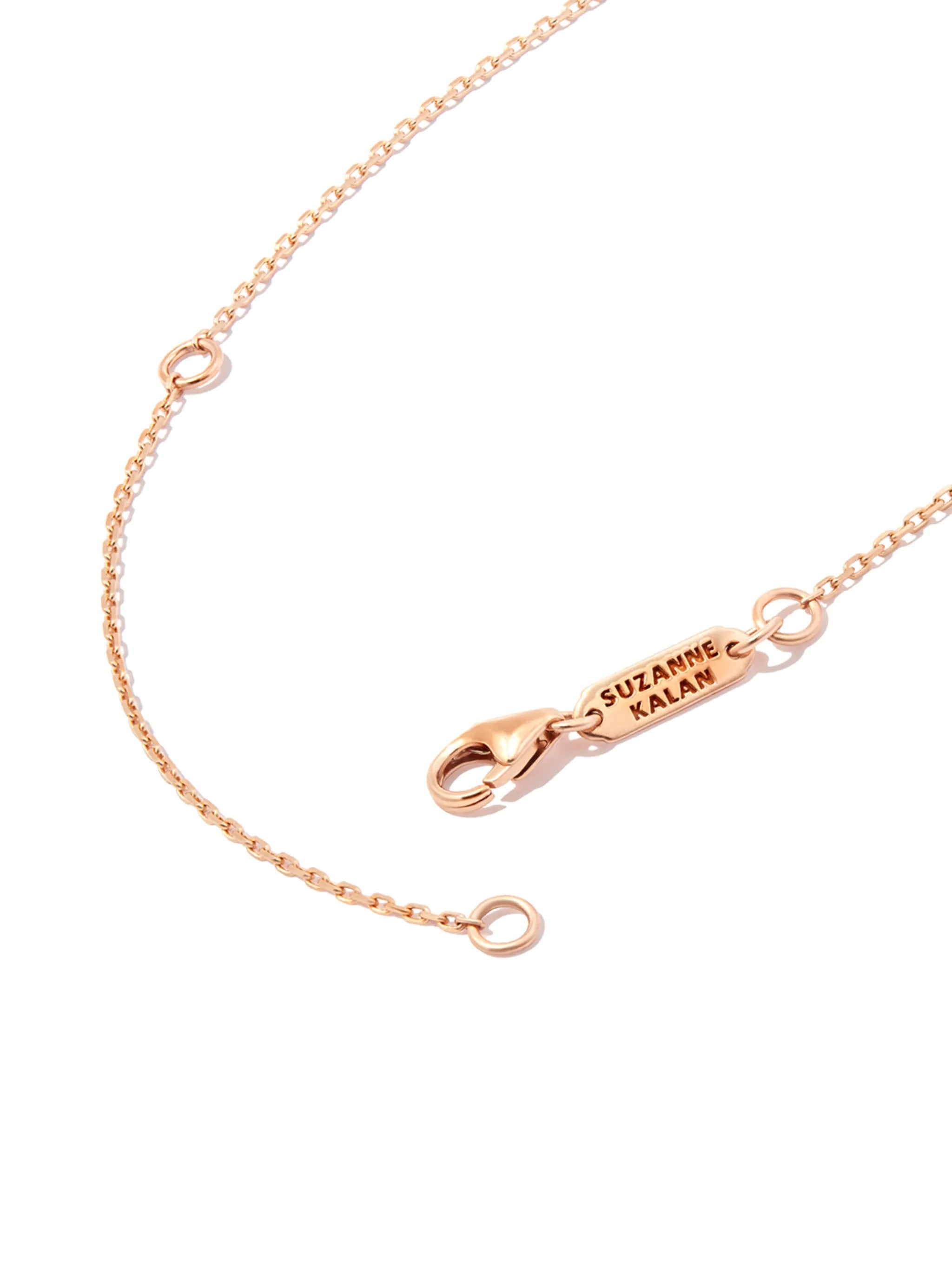18kt rose gold sapphire and diamond necklace