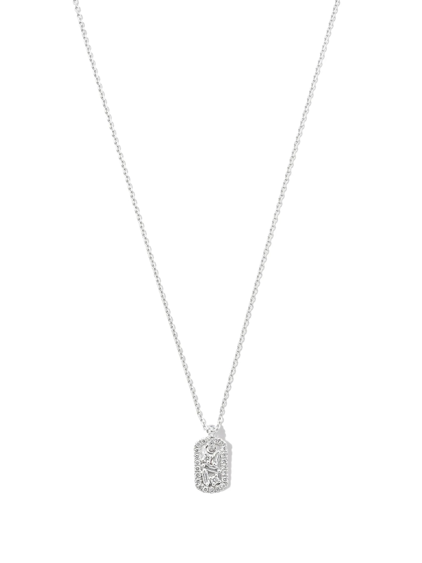 18kt white gold diamond necklace