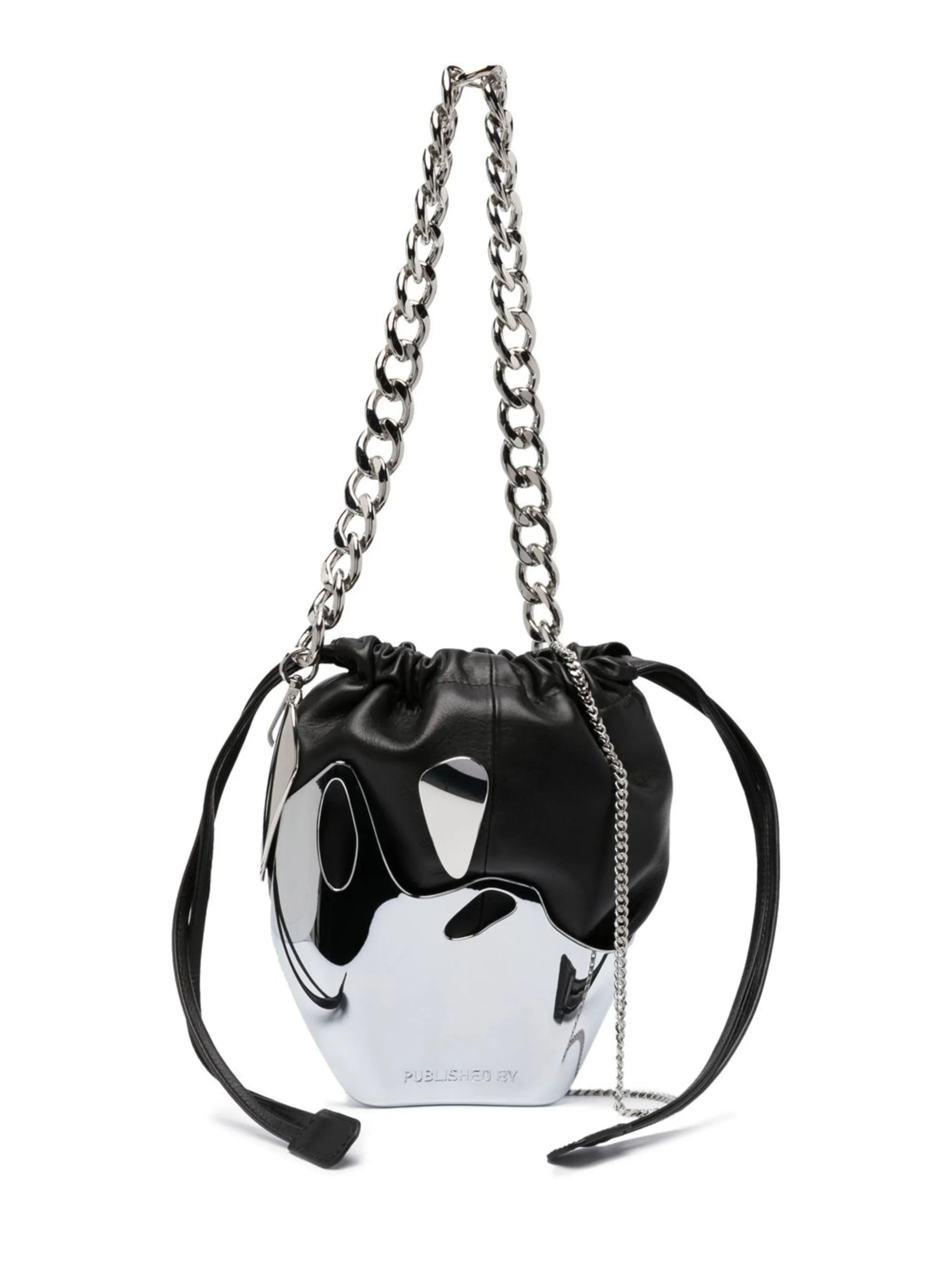chrome-splash bucket bag