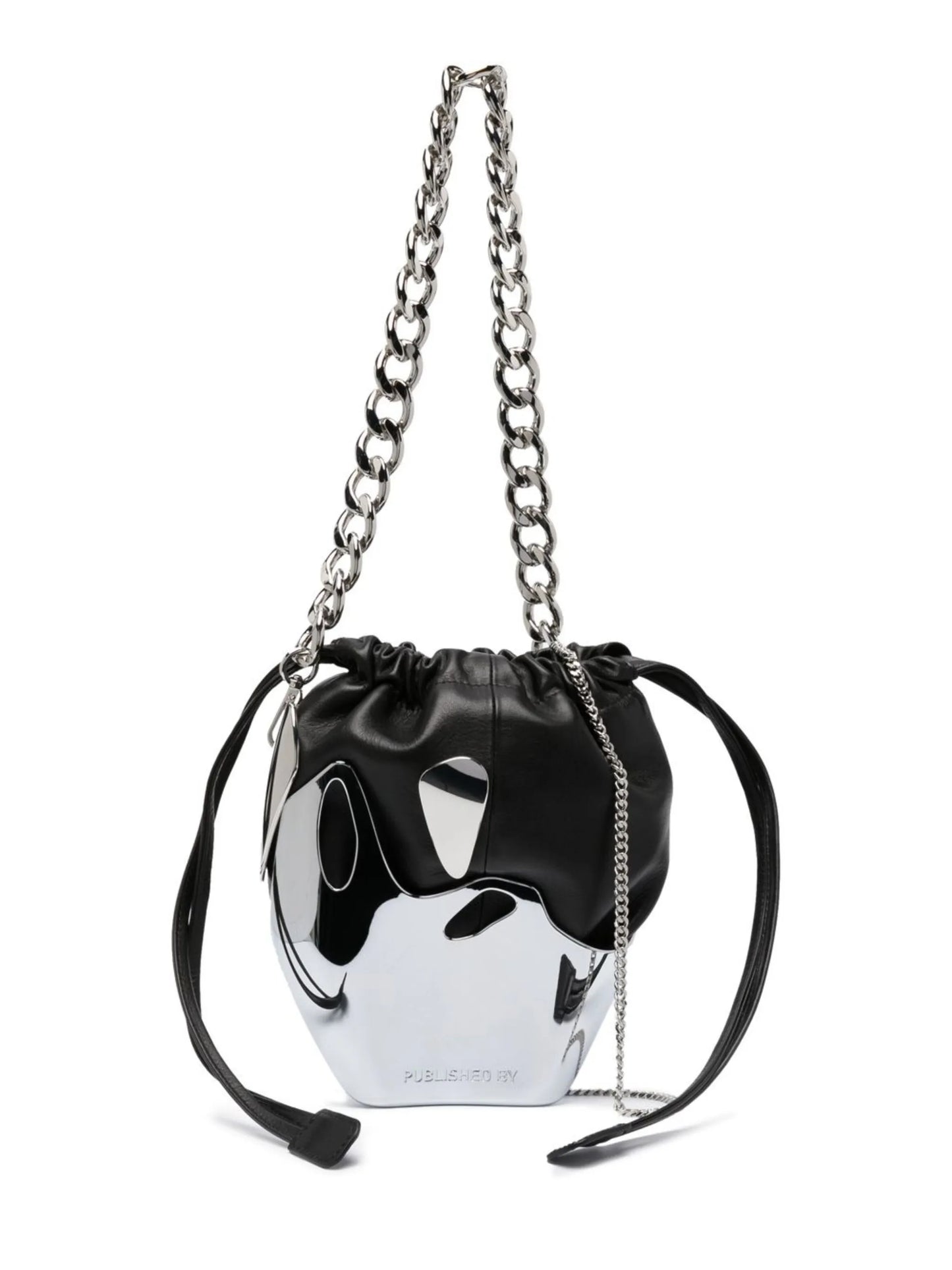 chrome-splash bucket bag