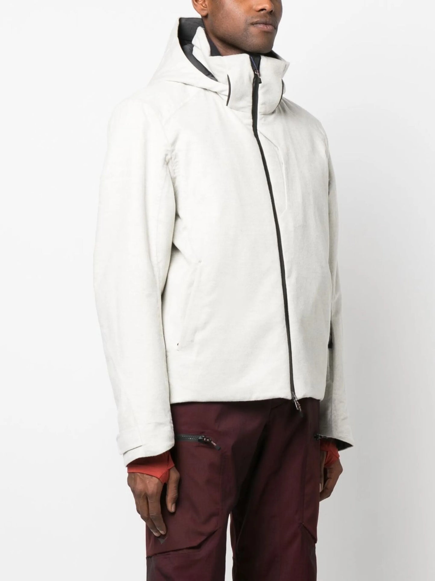 zip-up hooded jacket