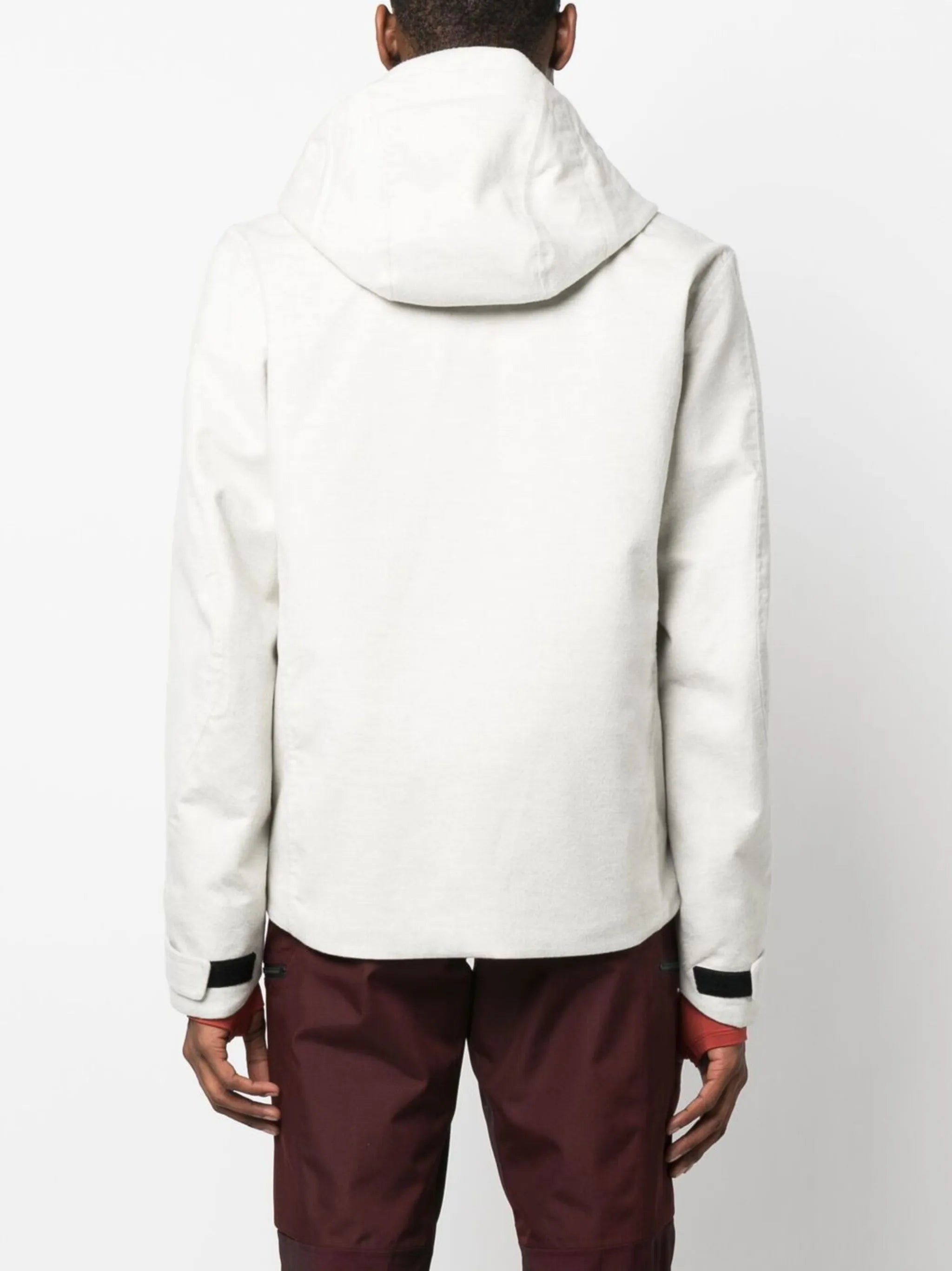 zip-up hooded jacket