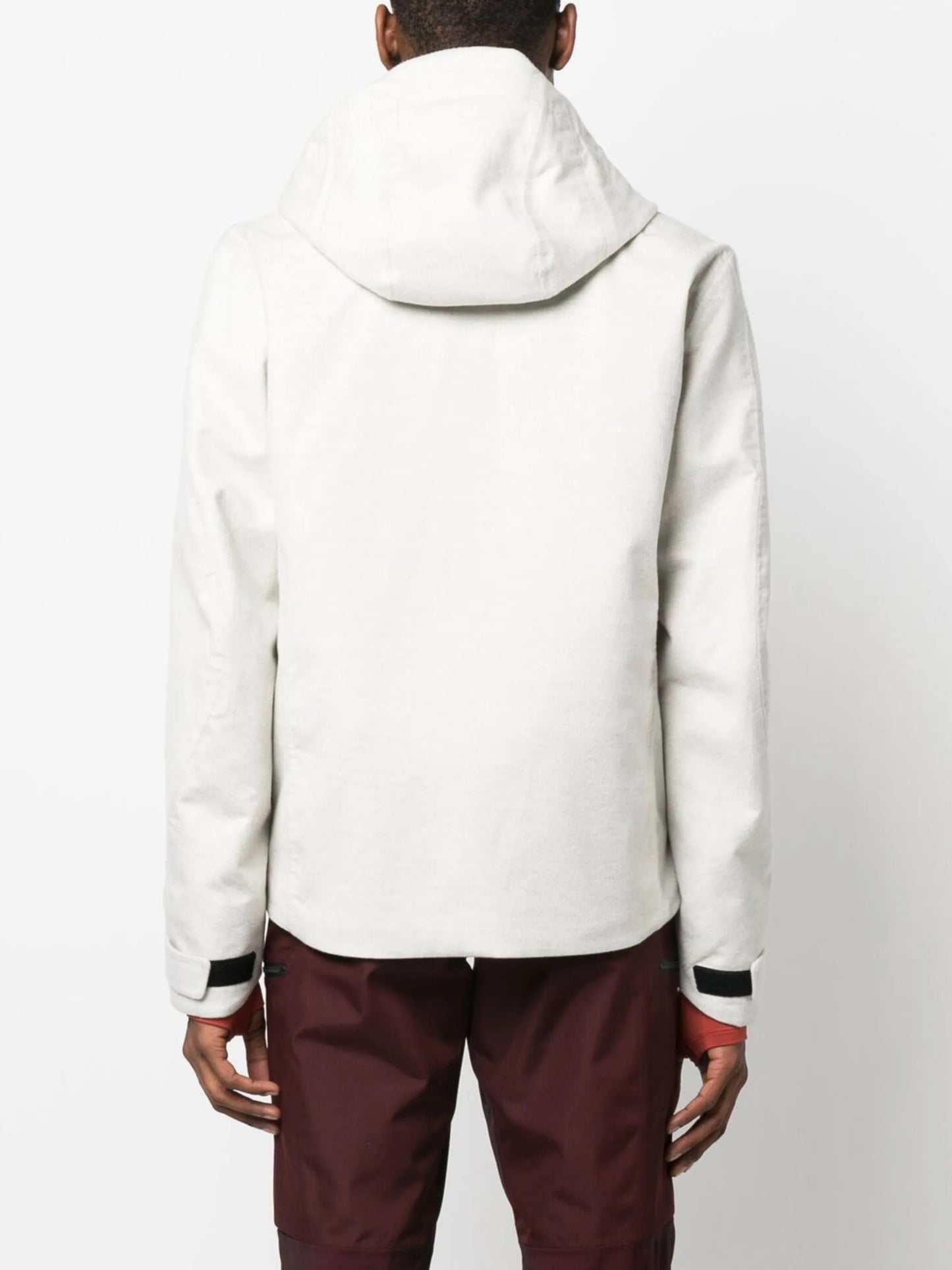 zip-up hooded jacket