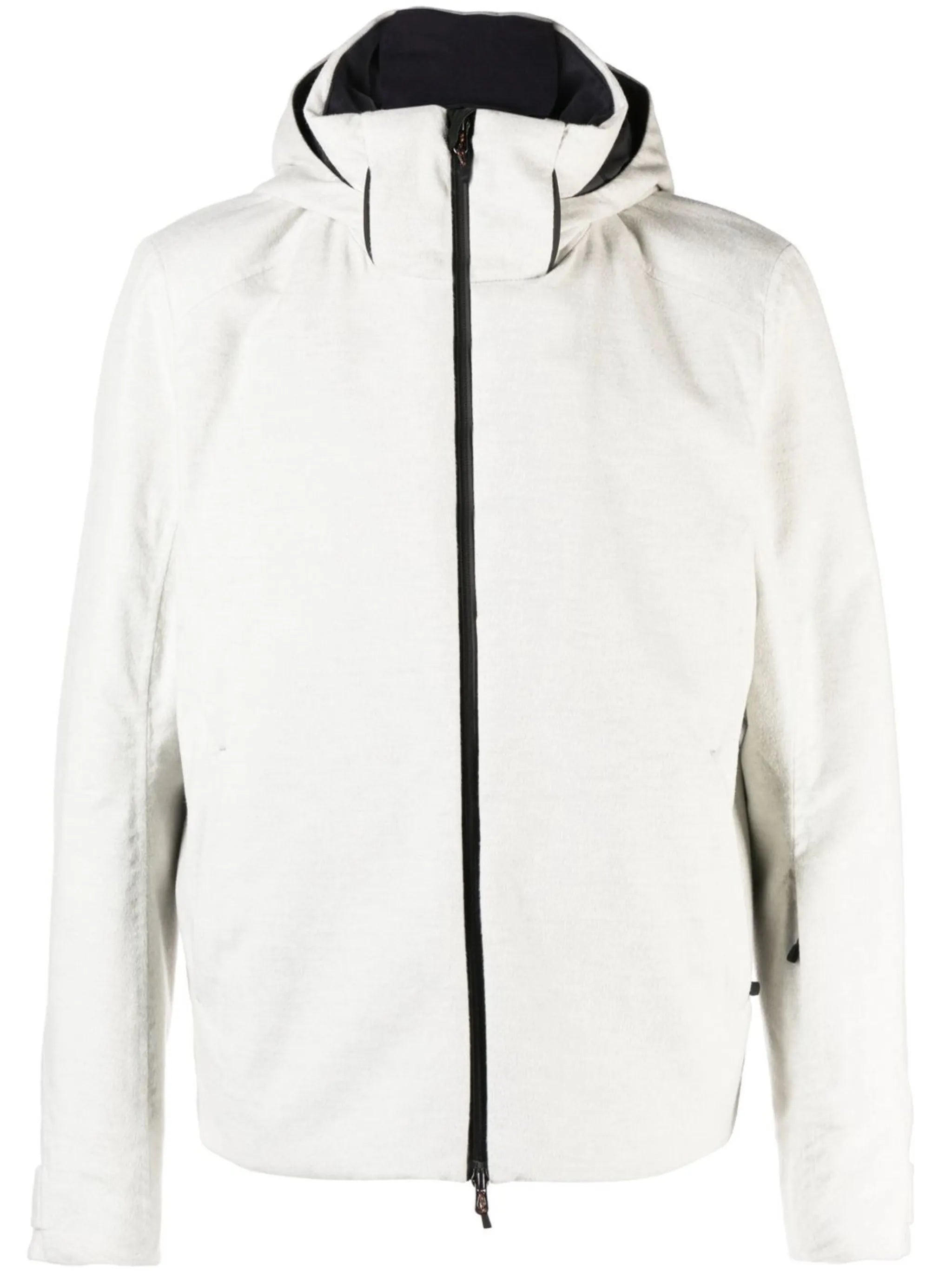 zip-up hooded jacket