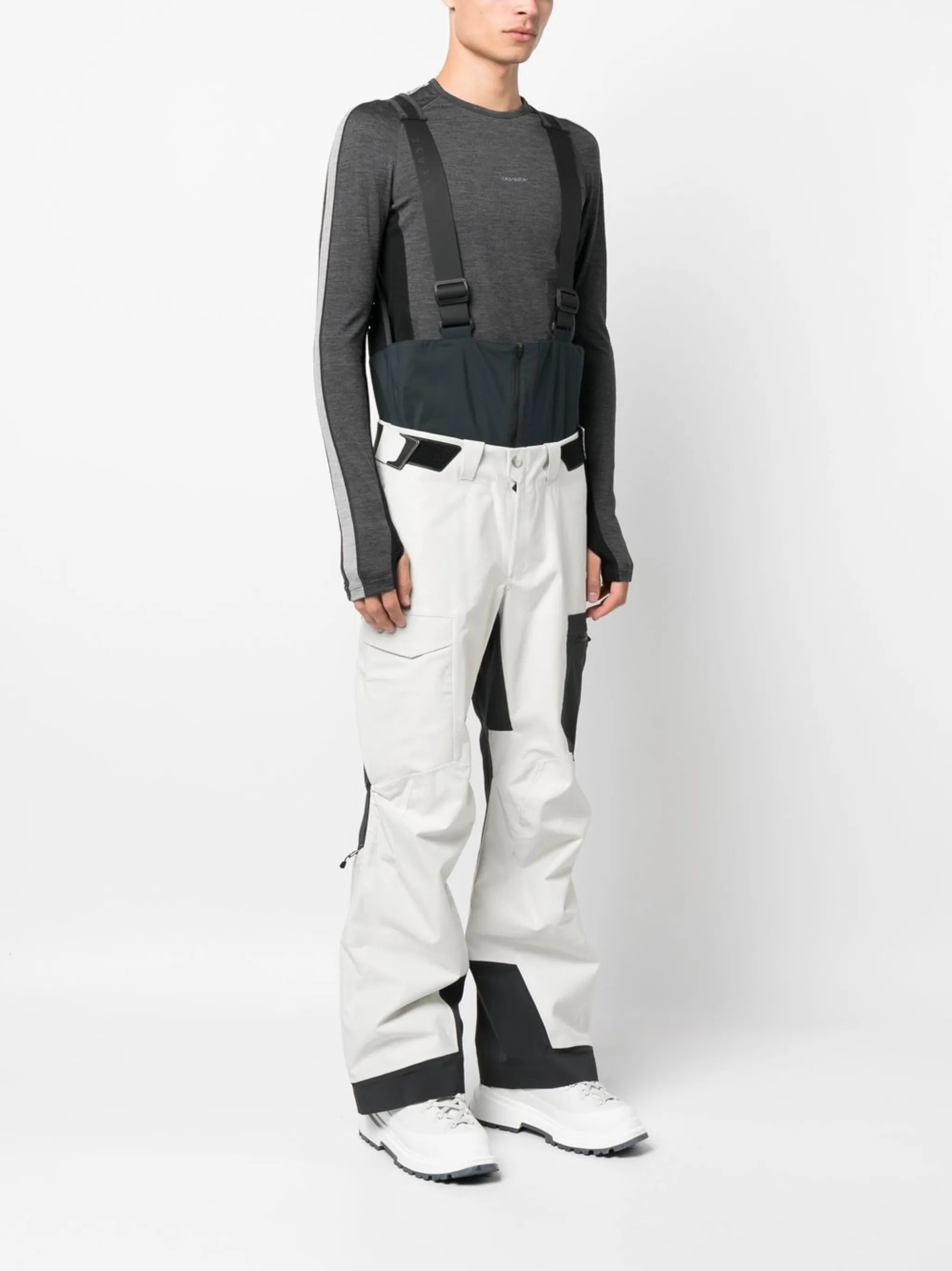 panelled sleeveless jumpsuit