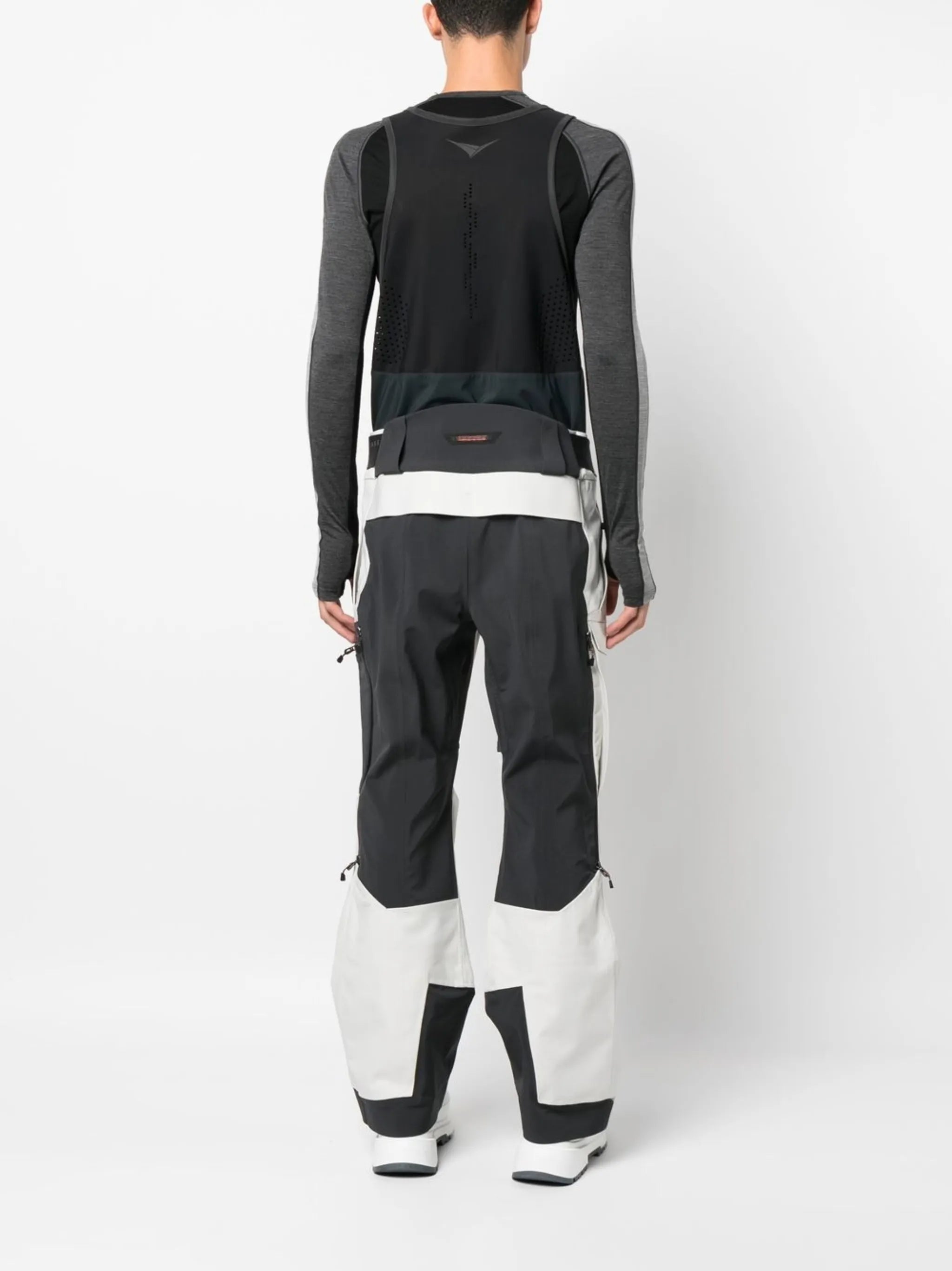 panelled sleeveless jumpsuit