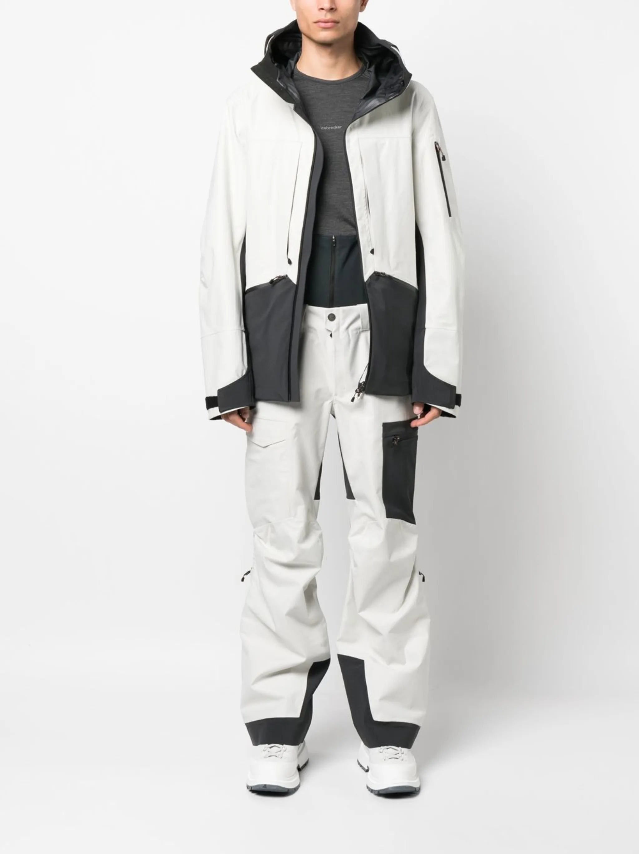 panelled sleeveless jumpsuit