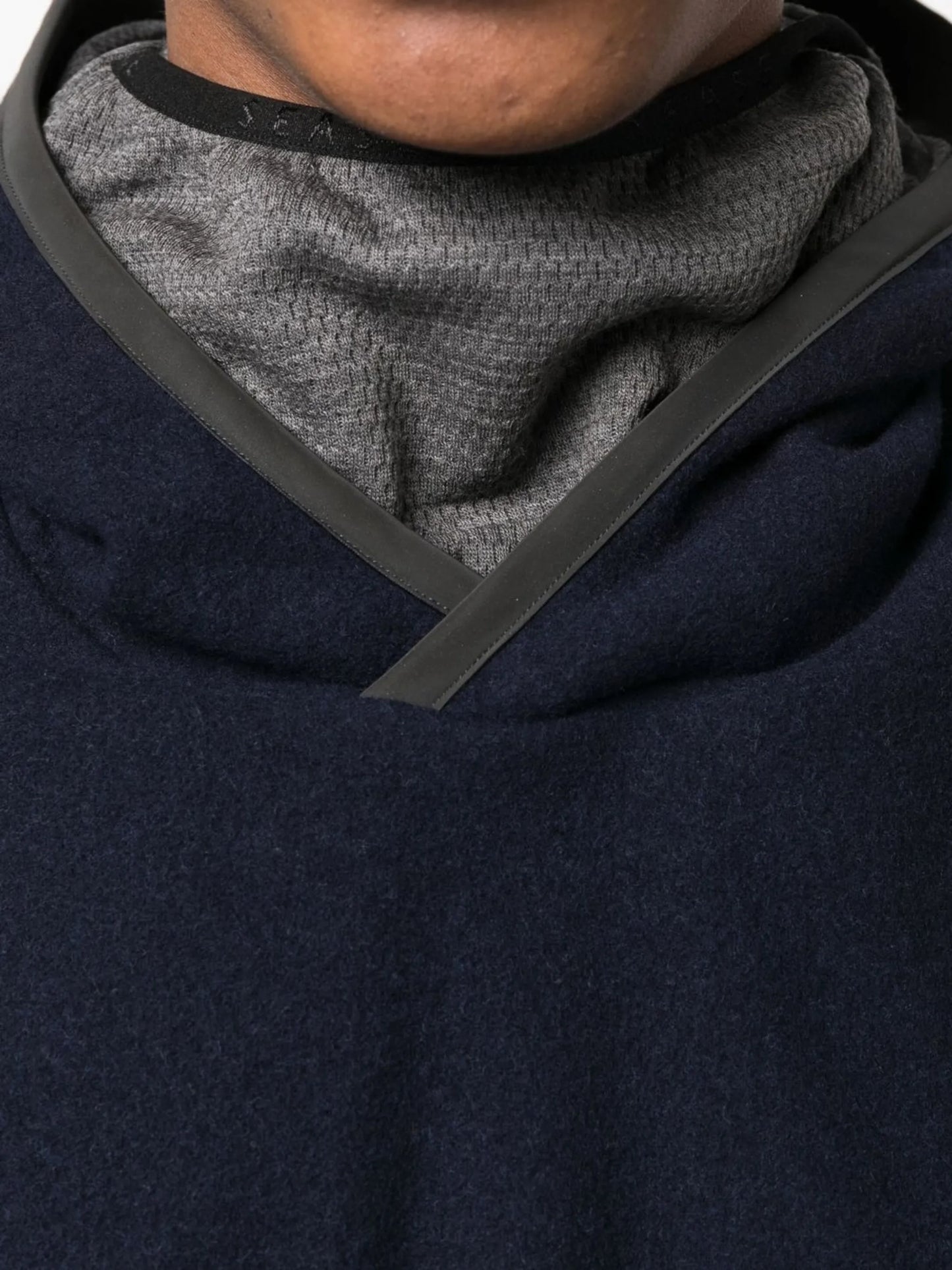 textured-finish hoodie