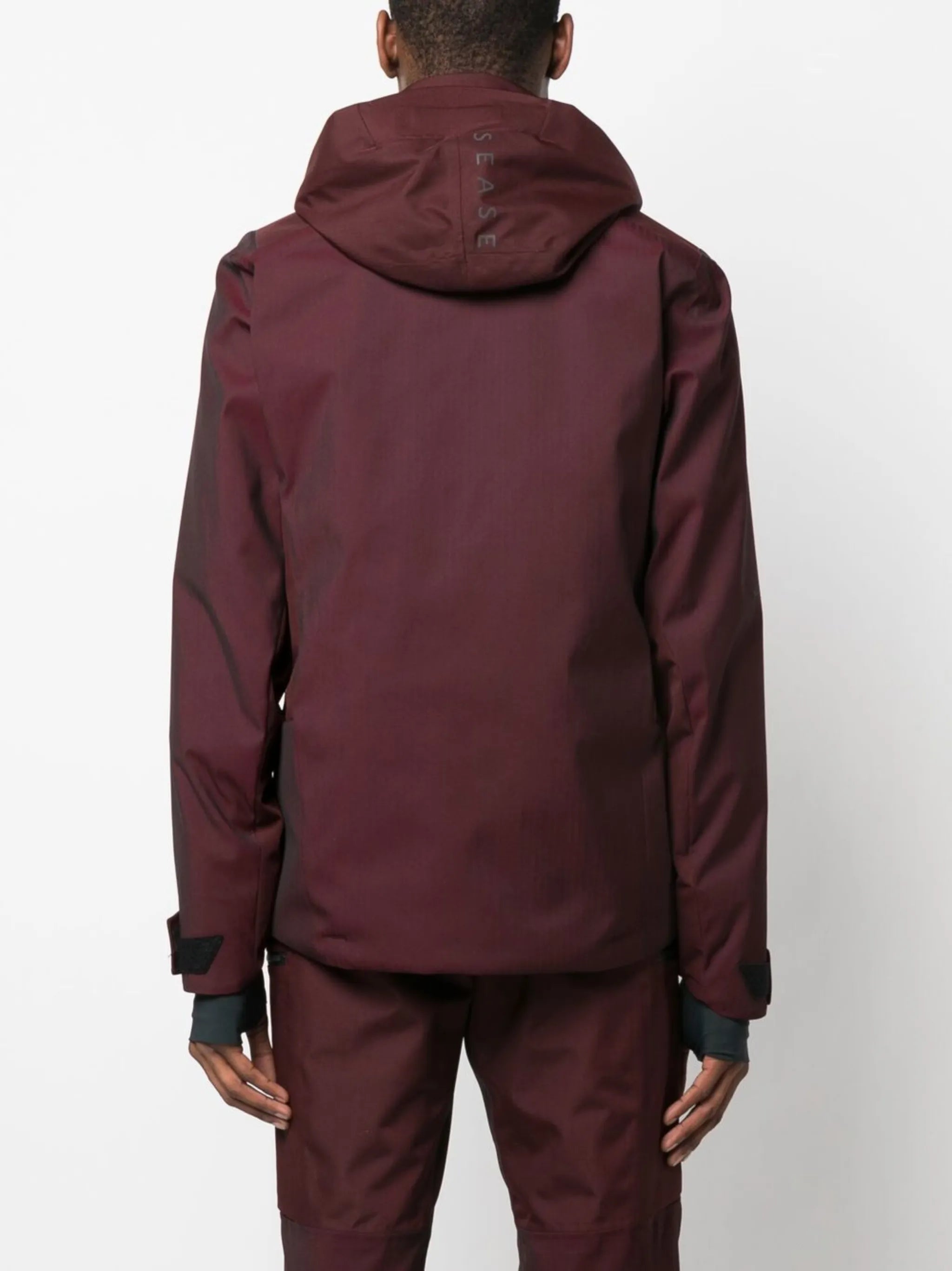 logo-print zip-up hooded jacket