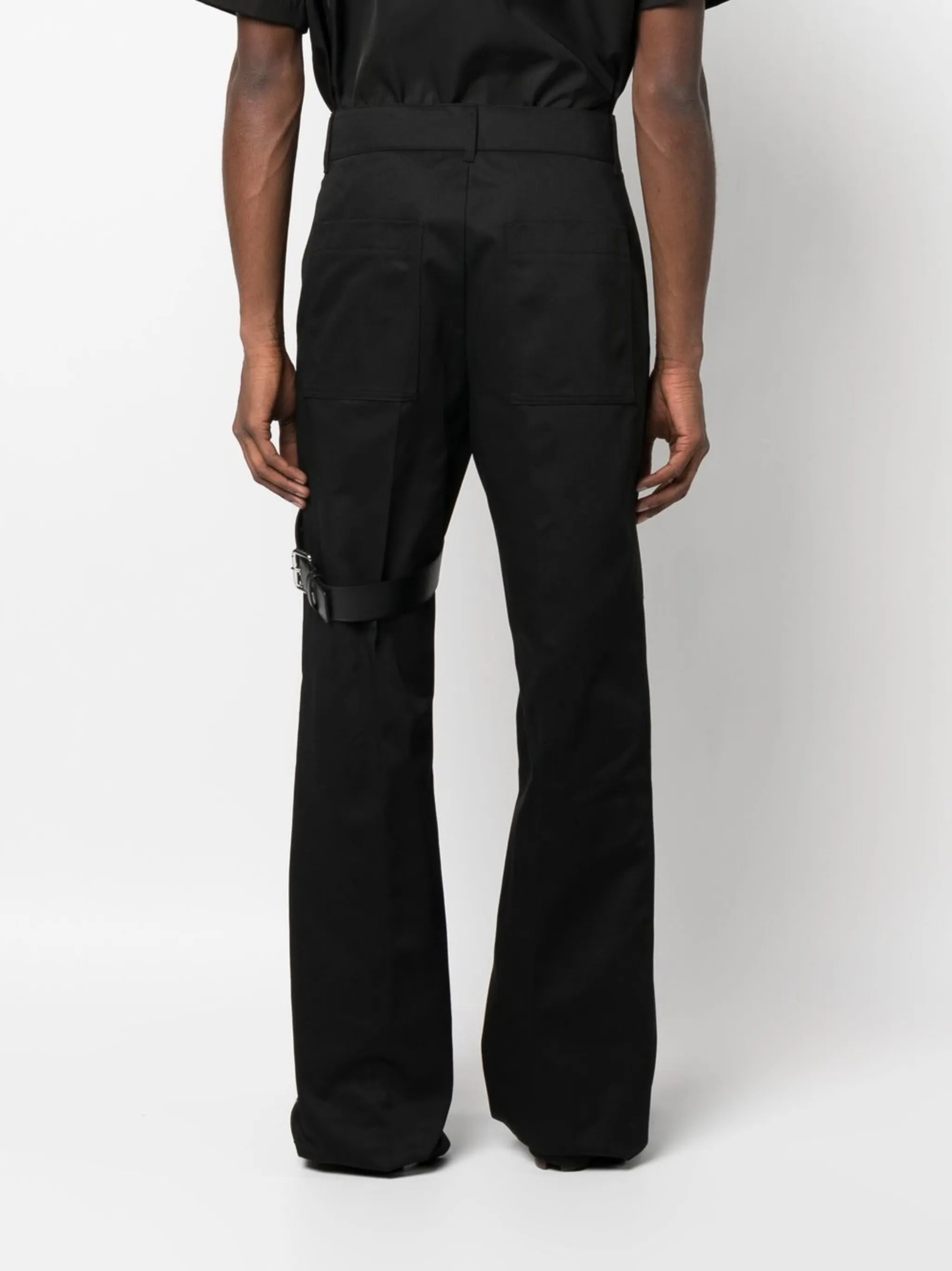 harness-detail trousers