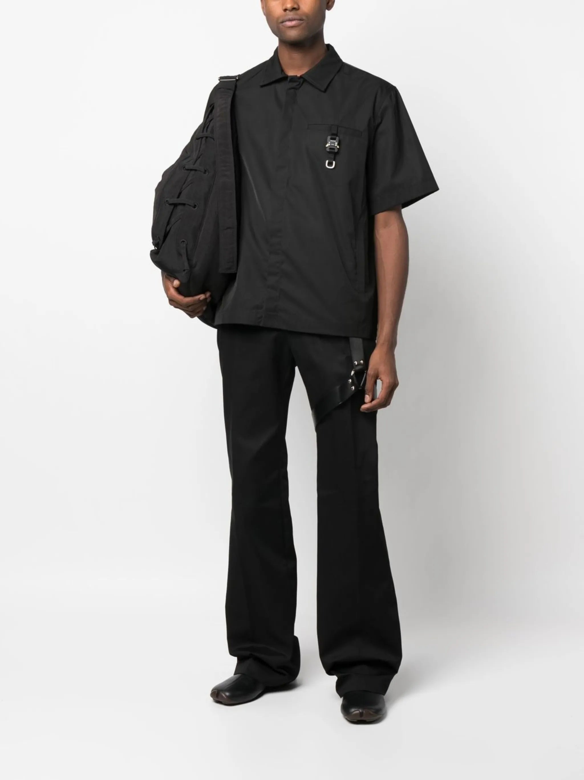 harness-detail trousers