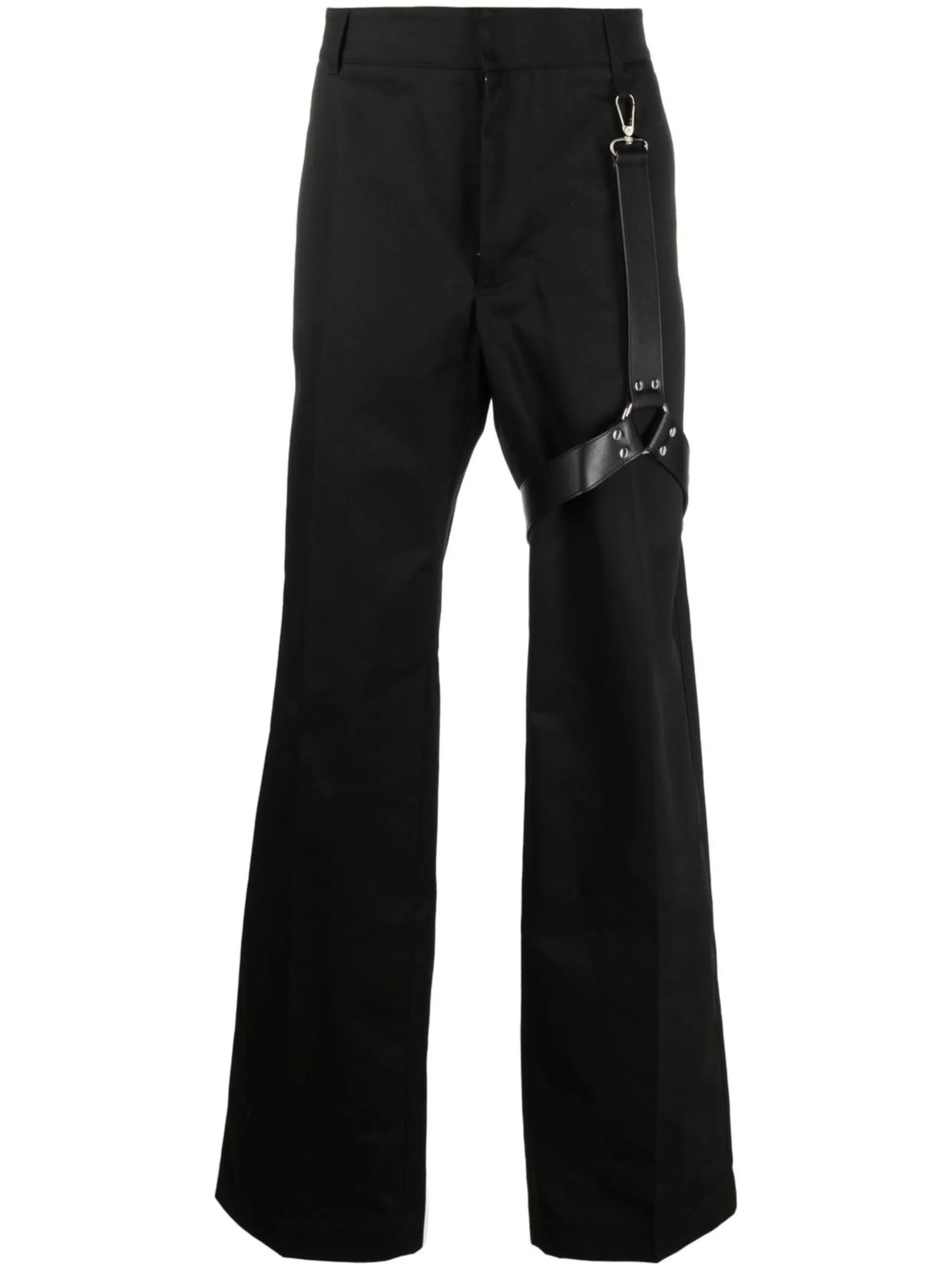 harness-detail trousers