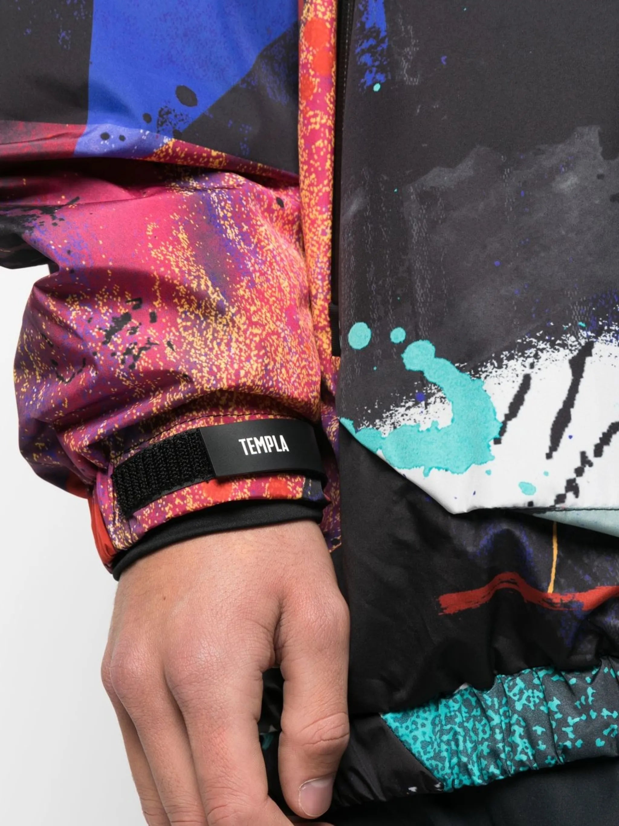 Splatter printed hooded jacket
