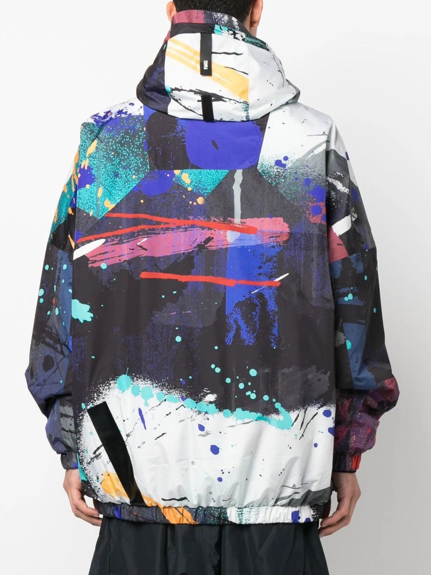 Splatter printed hooded jacket