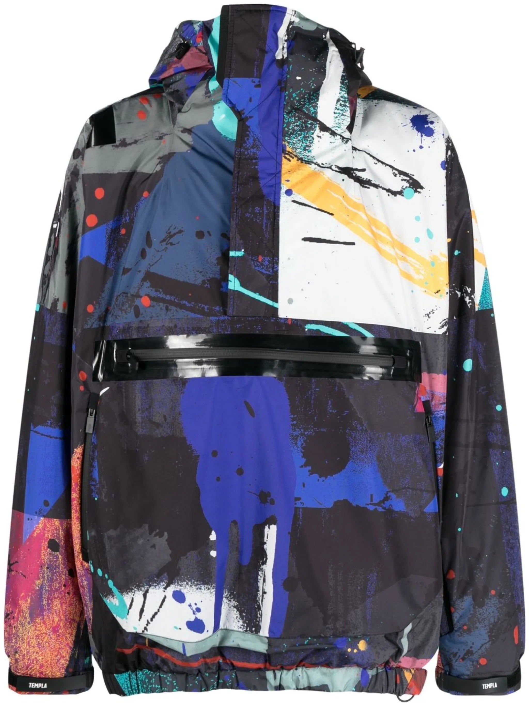 Splatter printed hooded jacket