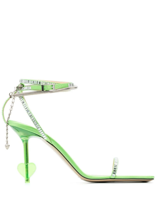 100mm crystal-embellished sandals