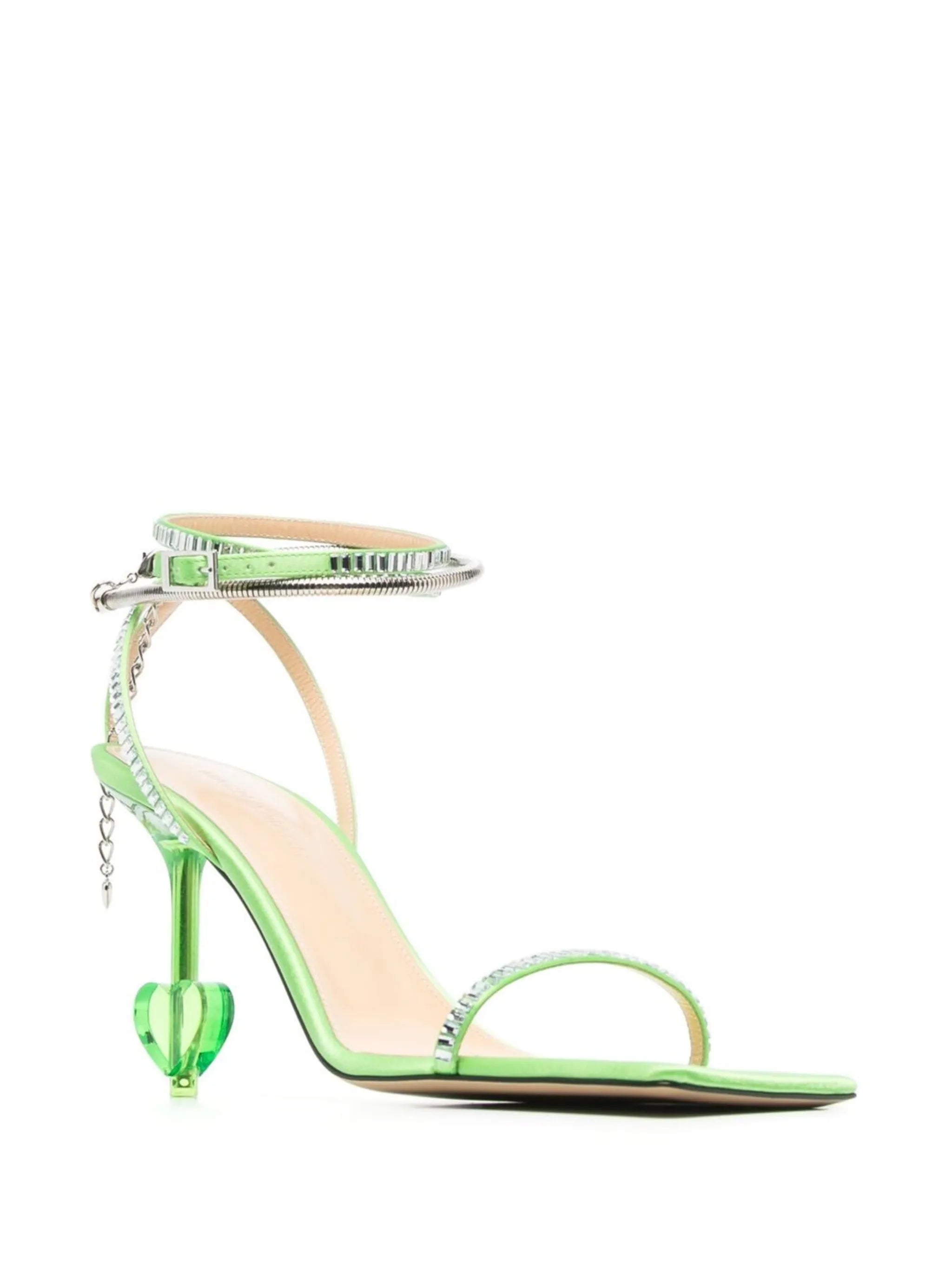 100mm crystal-embellished sandals