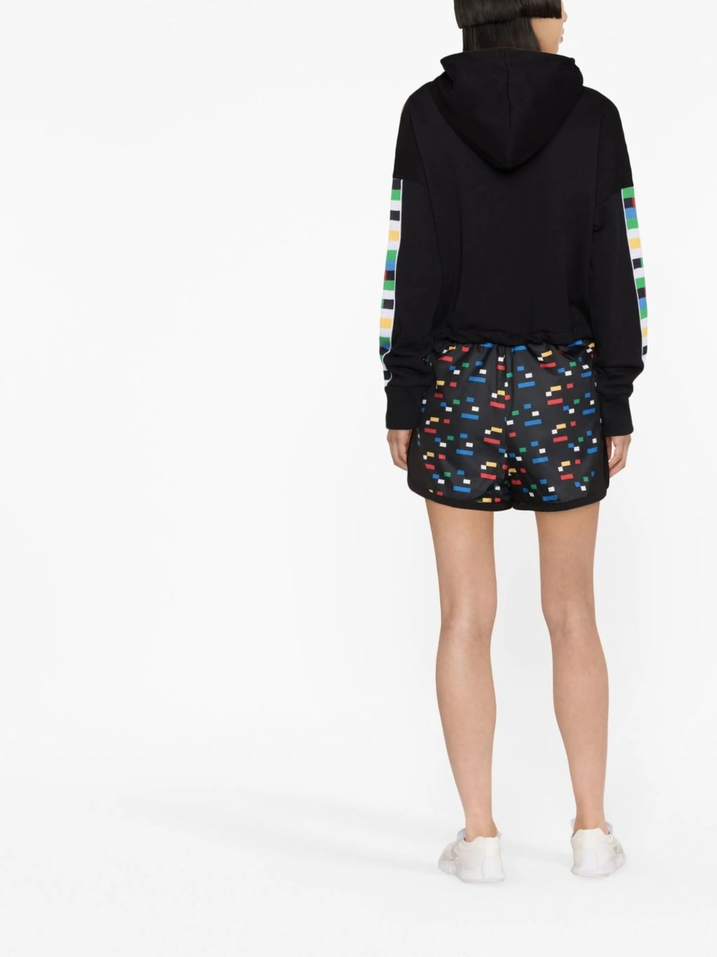 pixel-print running shorts