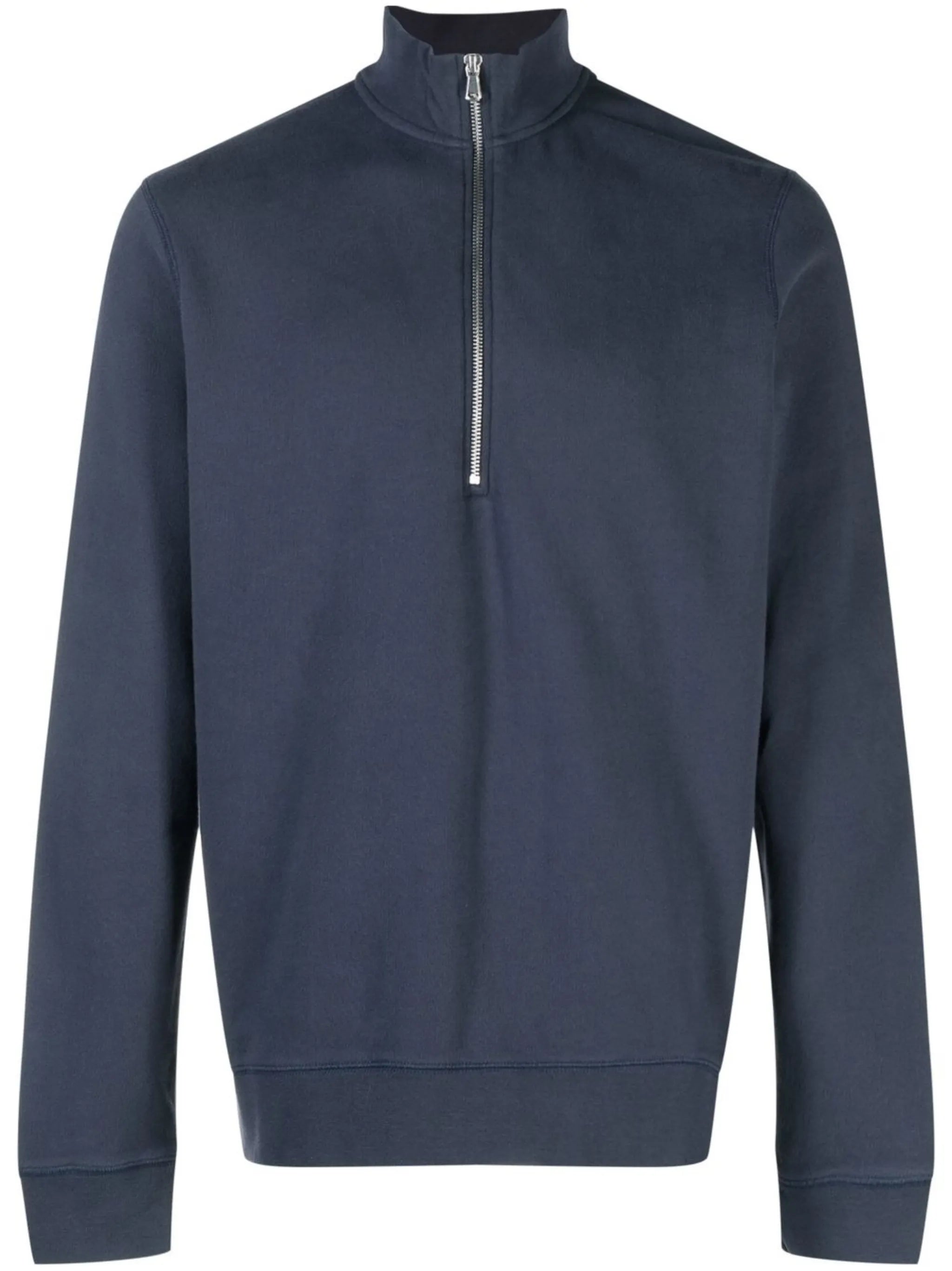 half-zip front sweatshirt
