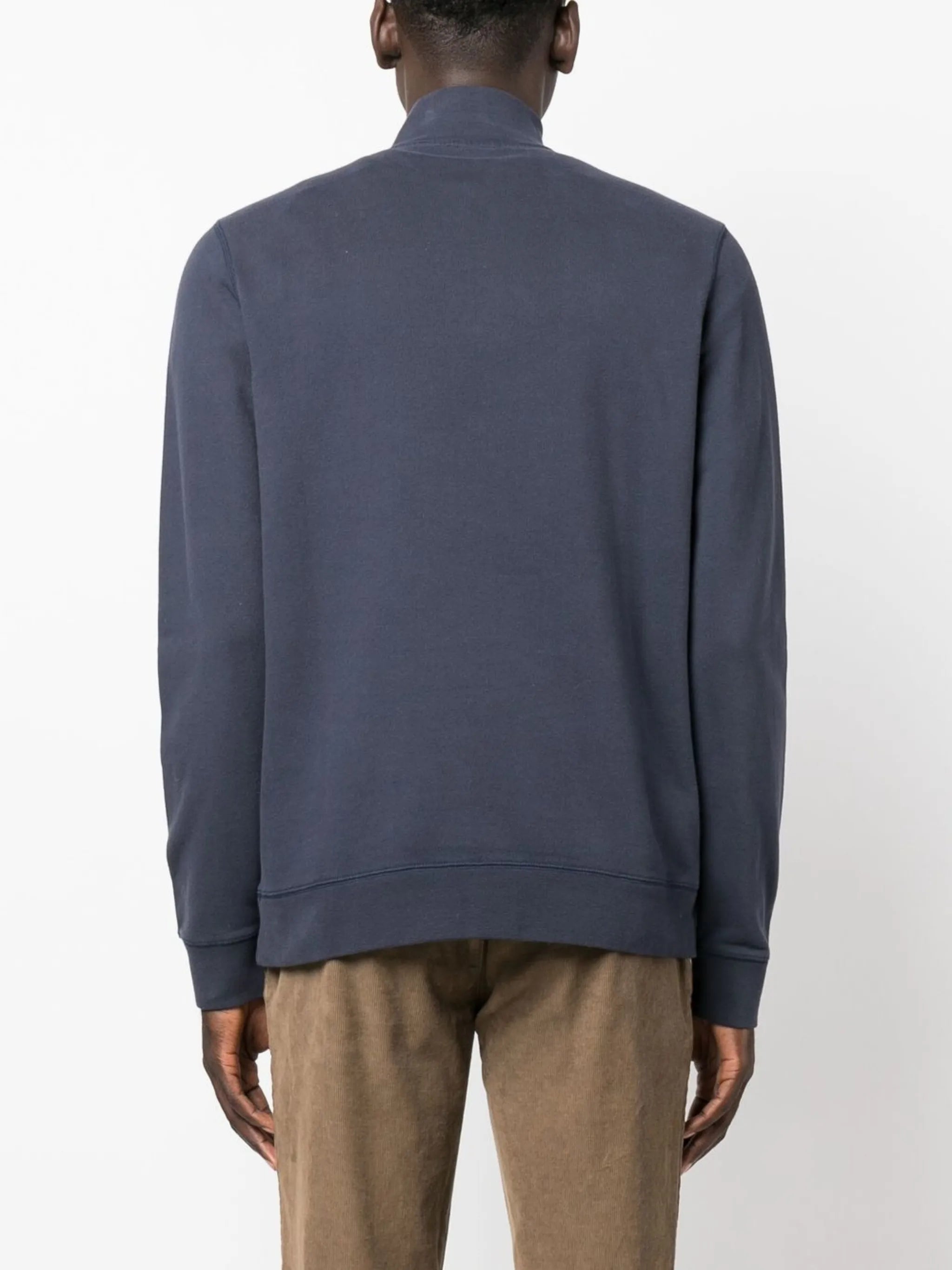 half-zip front sweatshirt