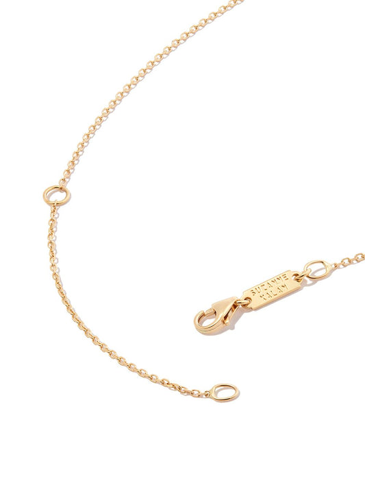 18kt yellow gold emerald necklace