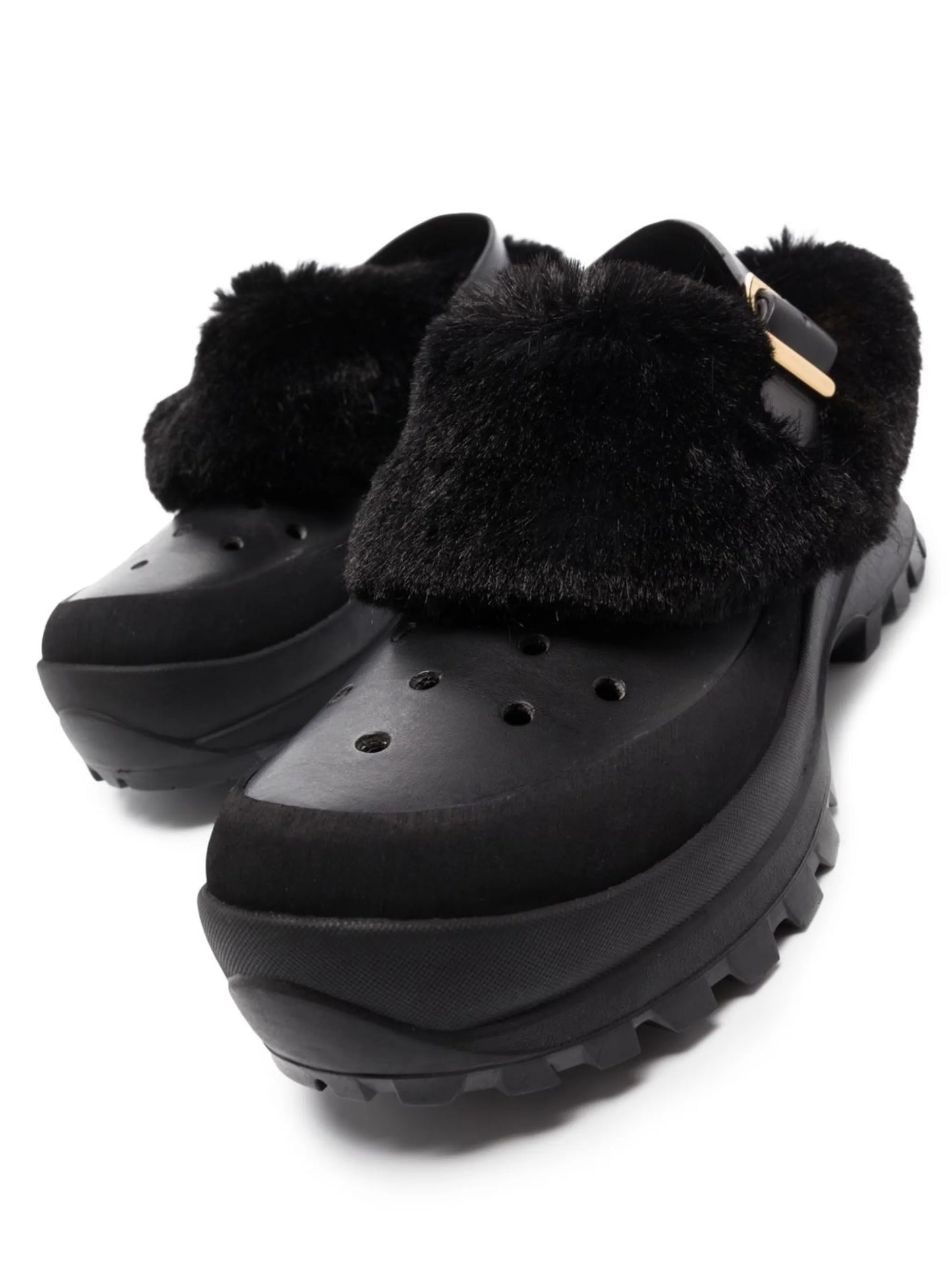 Trace faux-fur trimmed mules