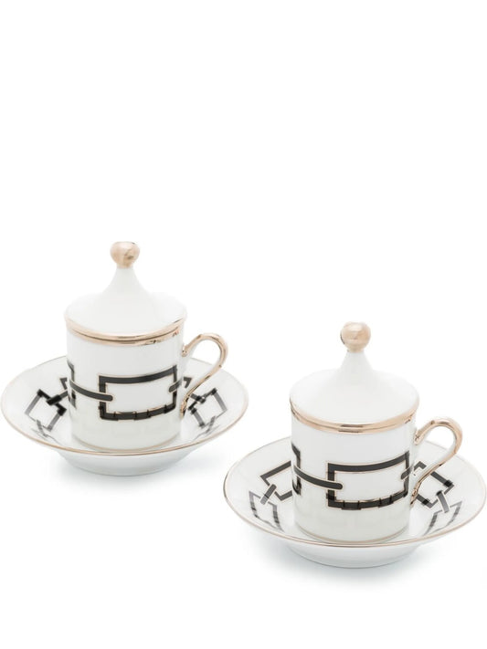 Catere Nero cup and saucer (set of two)
