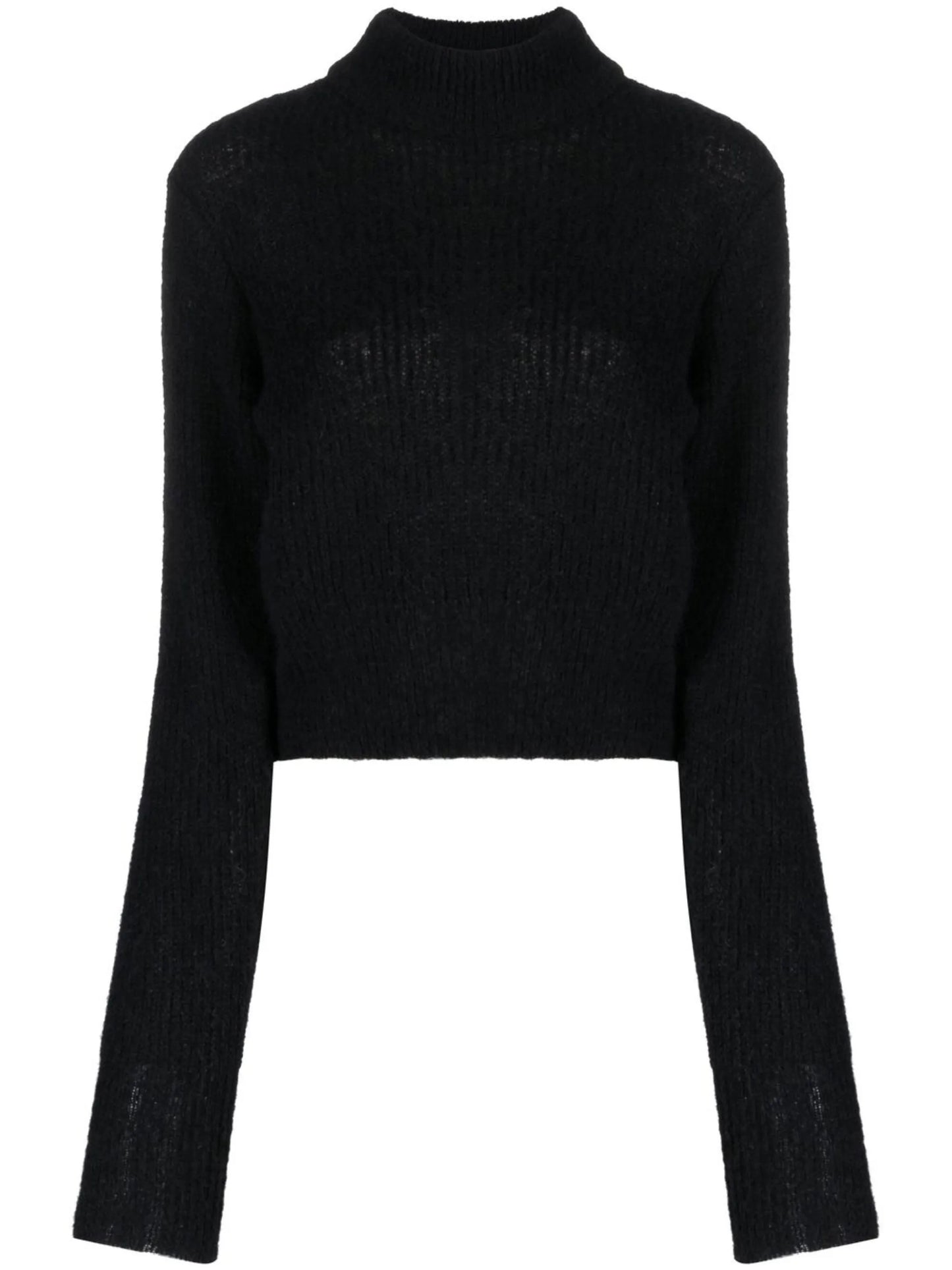 ribbed-knit roll-neck jumper