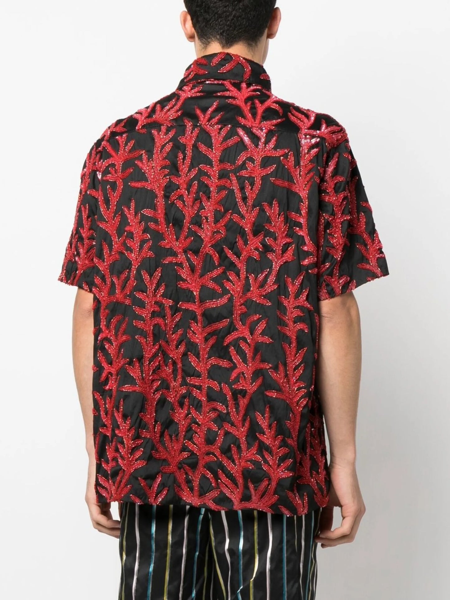 embroidered chiffon shirt