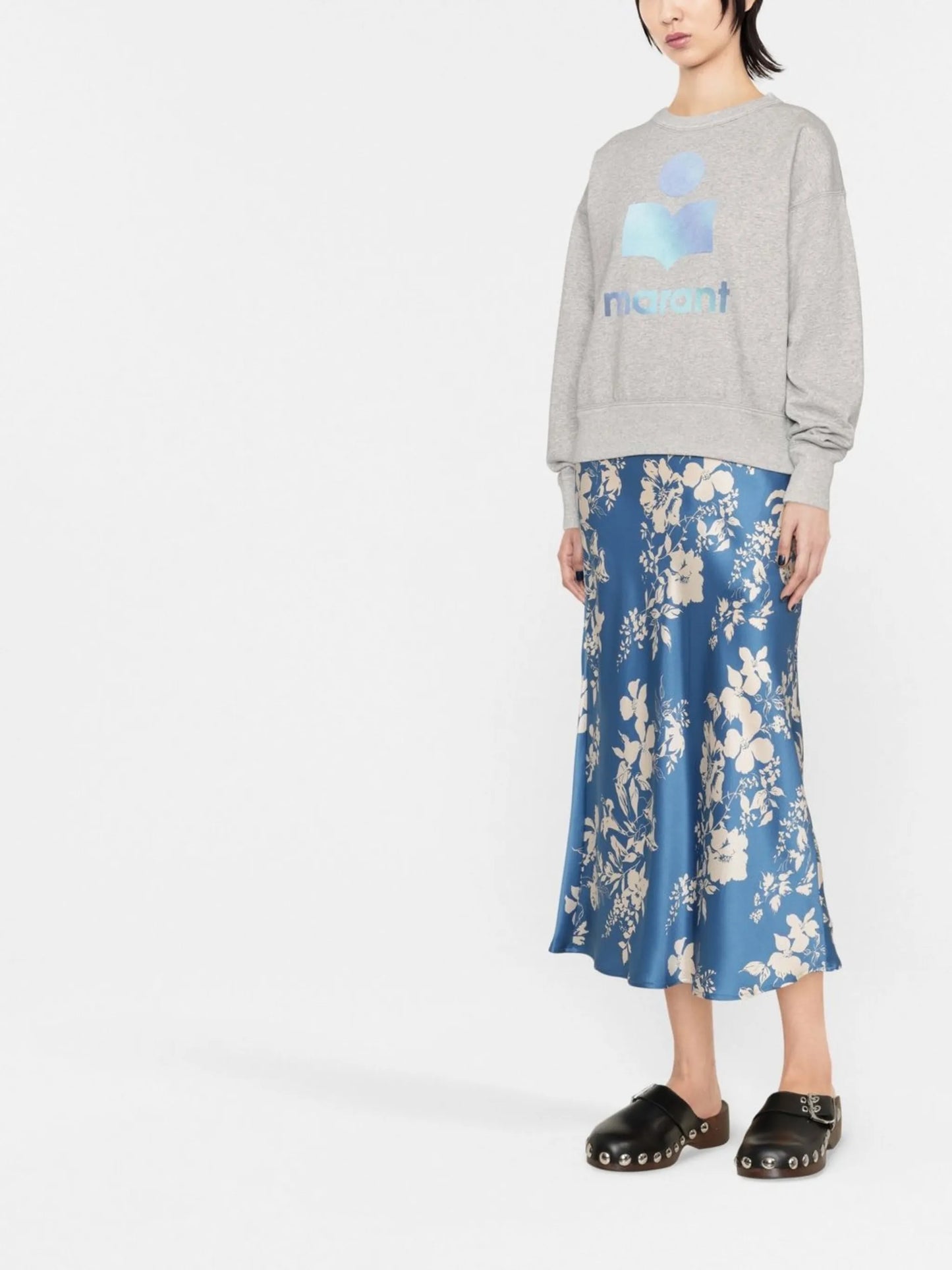 logo-print gradient sweatshirt
