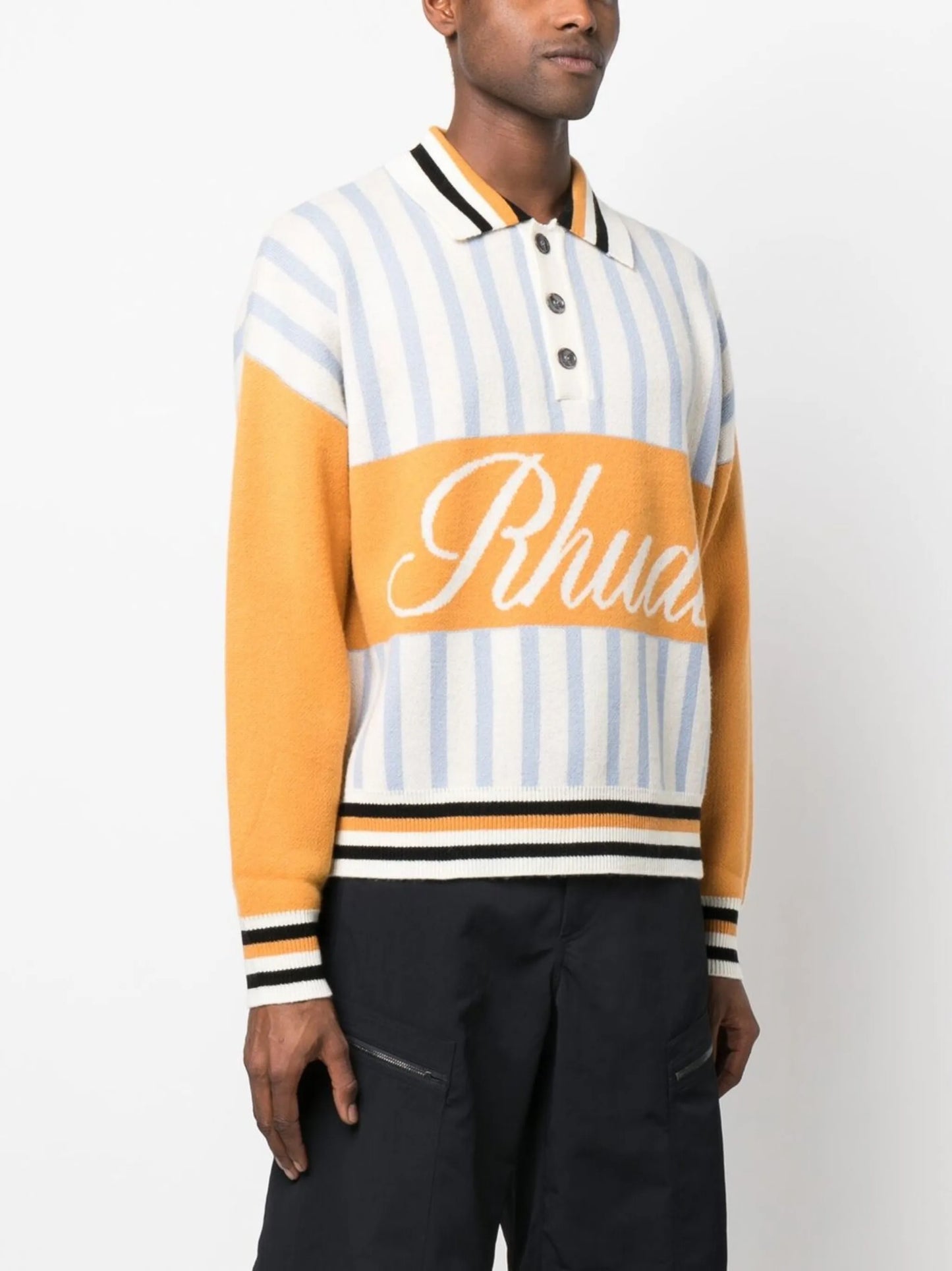 Amber knit rugby polo shirt