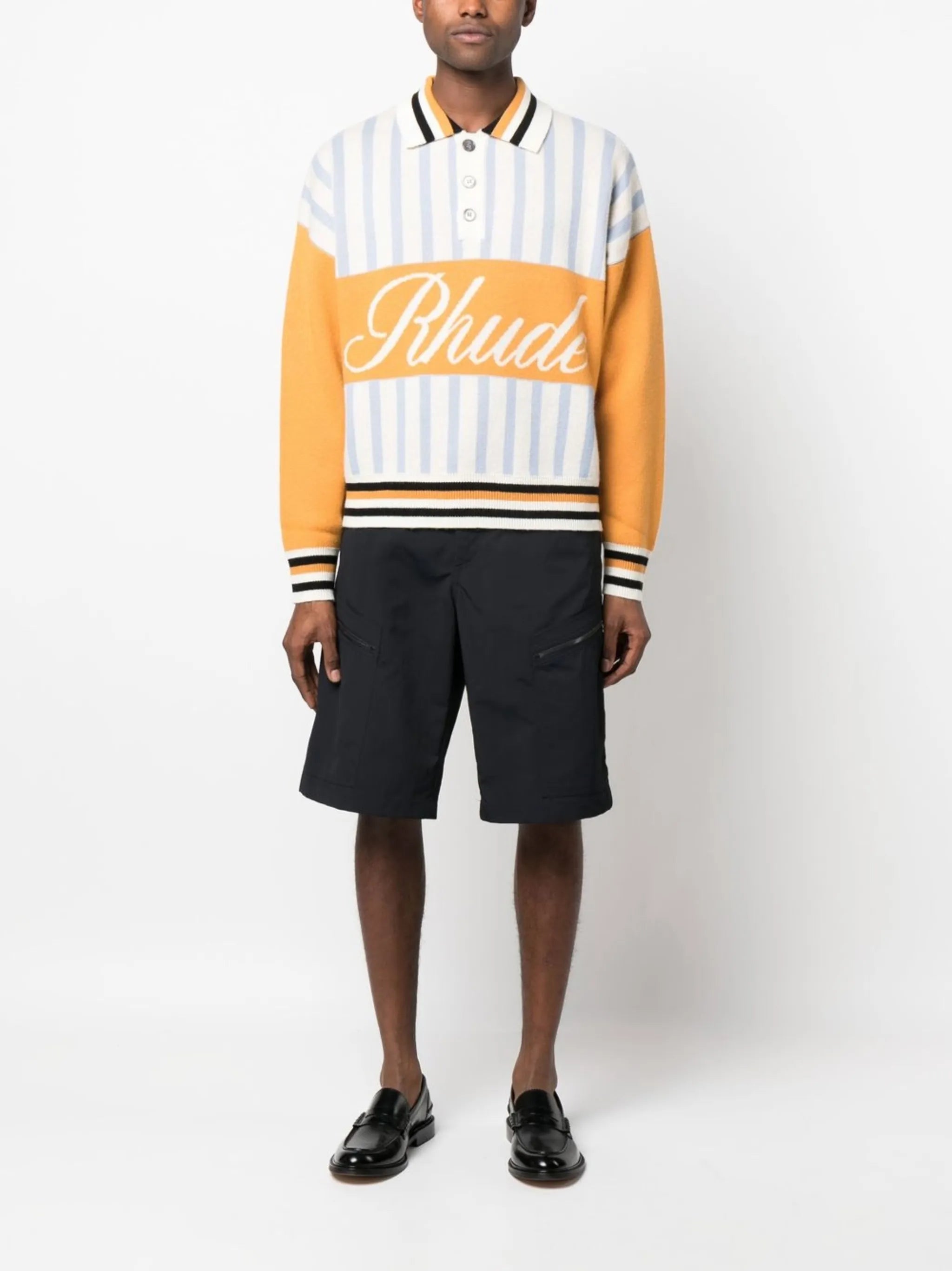 Amber knit rugby polo shirt
