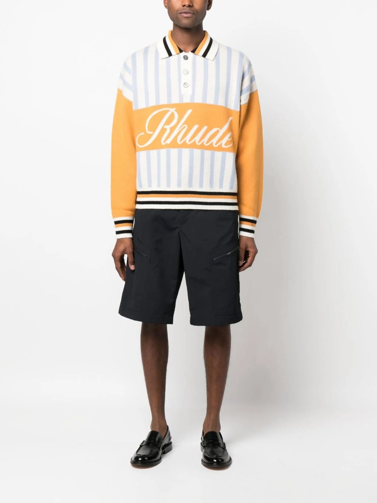 Amber knit rugby polo shirt