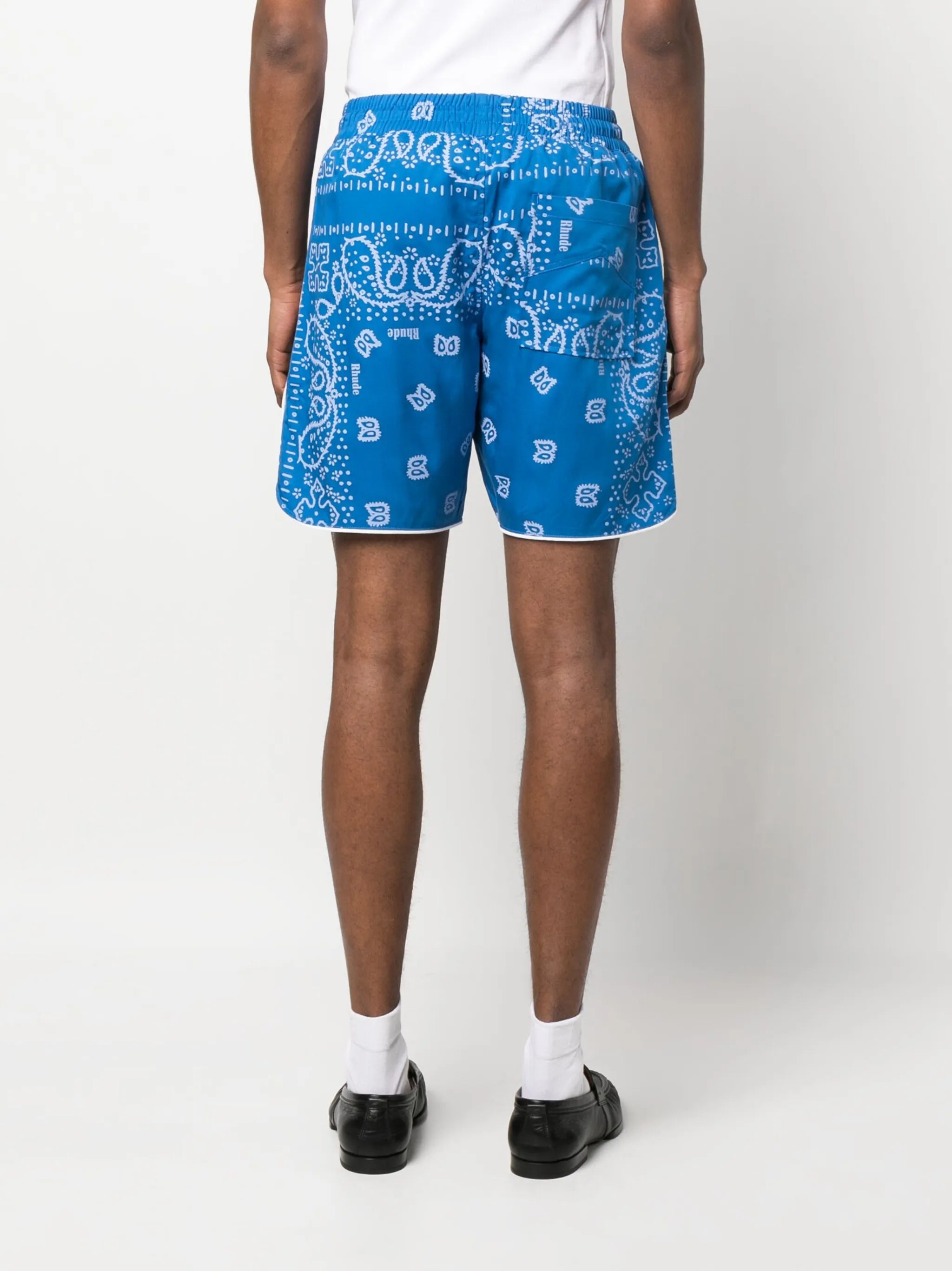 bandana-print track shorts